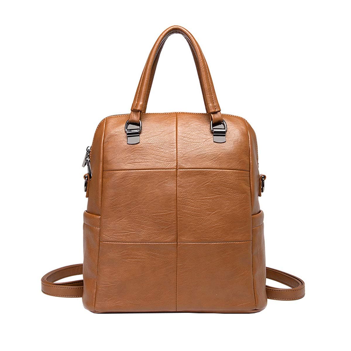 Tisdaini® Women's Backpack Fashion PU leather splice antitheft travel teen Bags Brown B