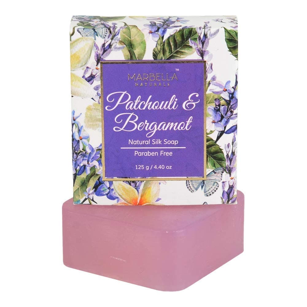 MARBELLA NATURALSPatchouli & Bergamot Natural Luxury Silk Soap, Paraben Free - 125Gm