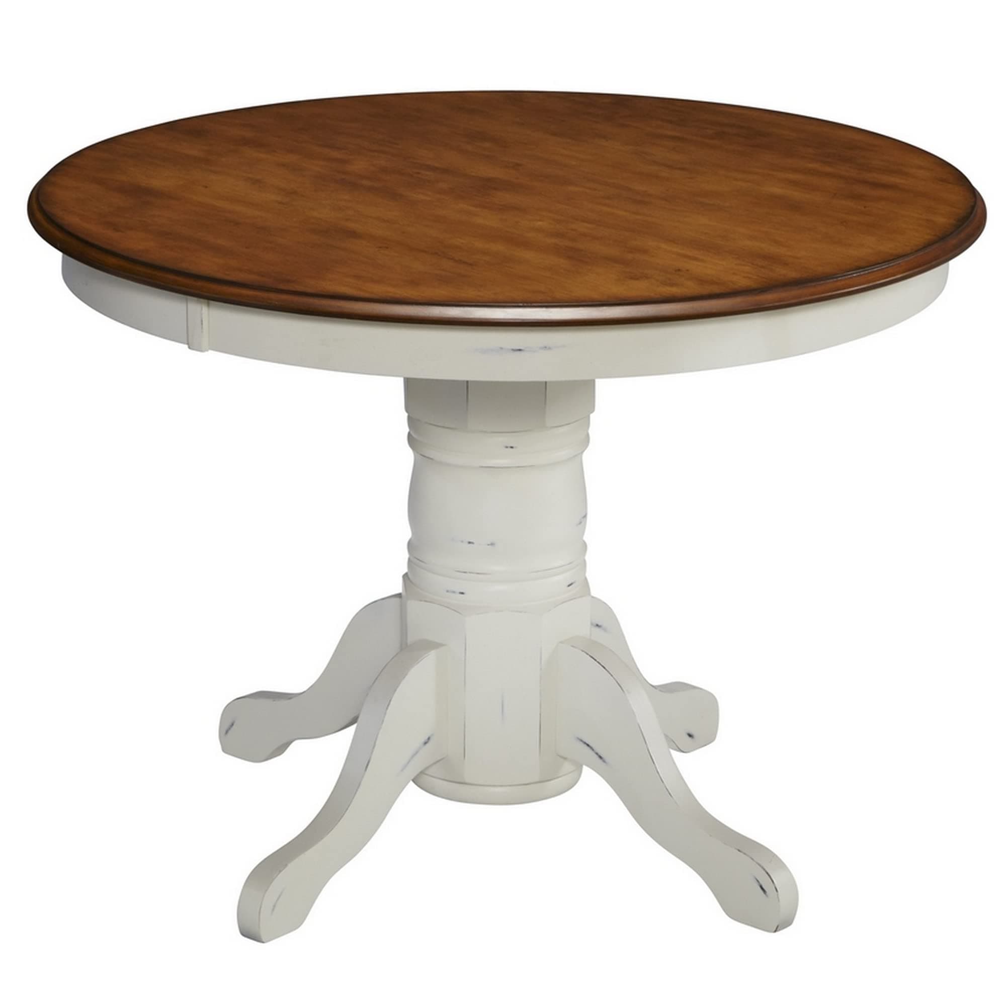 French Countryside Oak/ White 42" Round Pedestal Table by Home Styles