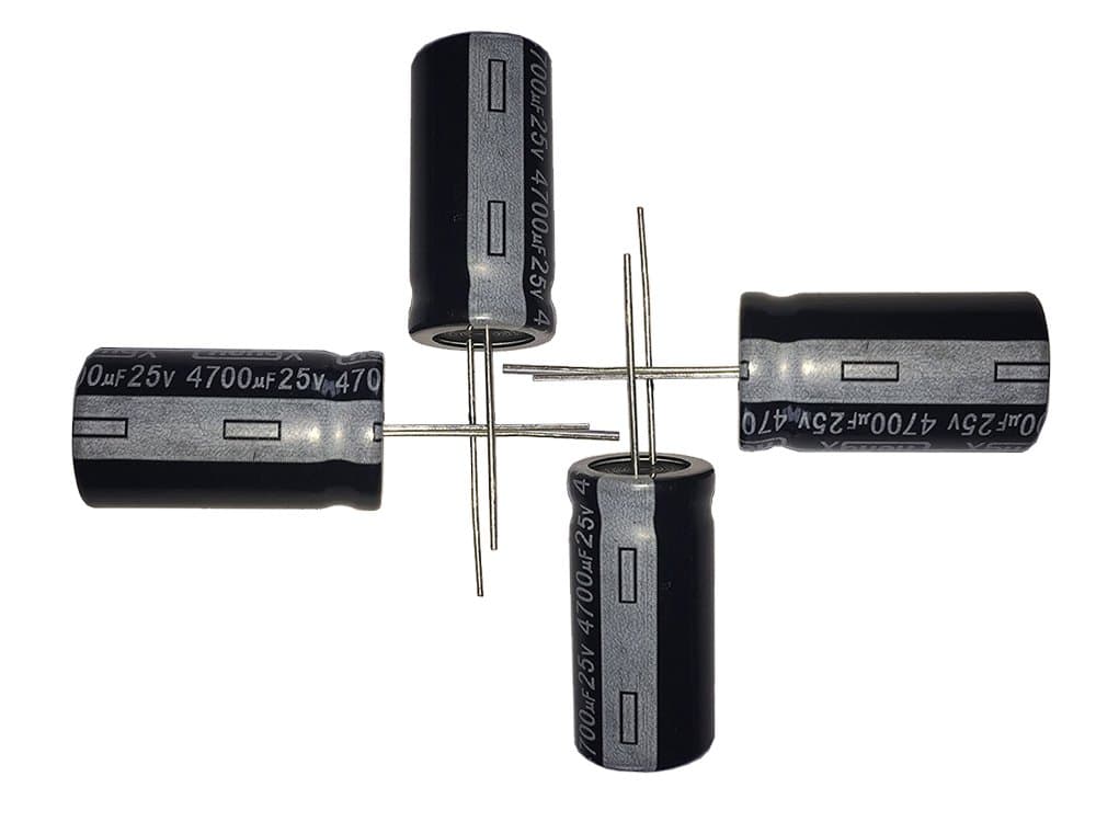 ZHUOYUAN4700uF 25V 16x30mm Aluminum Electrolytic Capacitor, 8PCS, 20% Tolerance, -40 to +105C