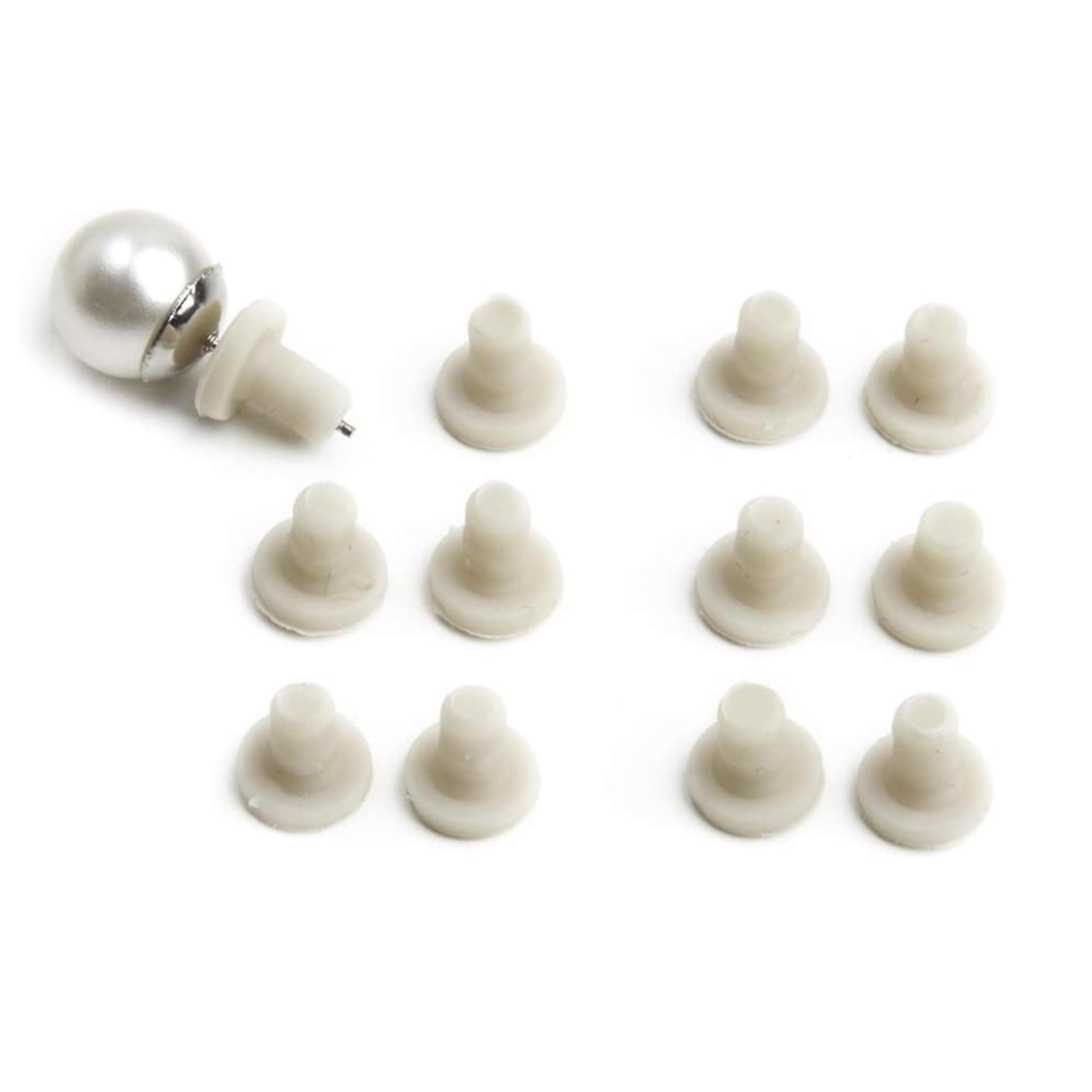 Baby Back Replacement Earring Backs, Soft Rubber (6 Pair Pack)
