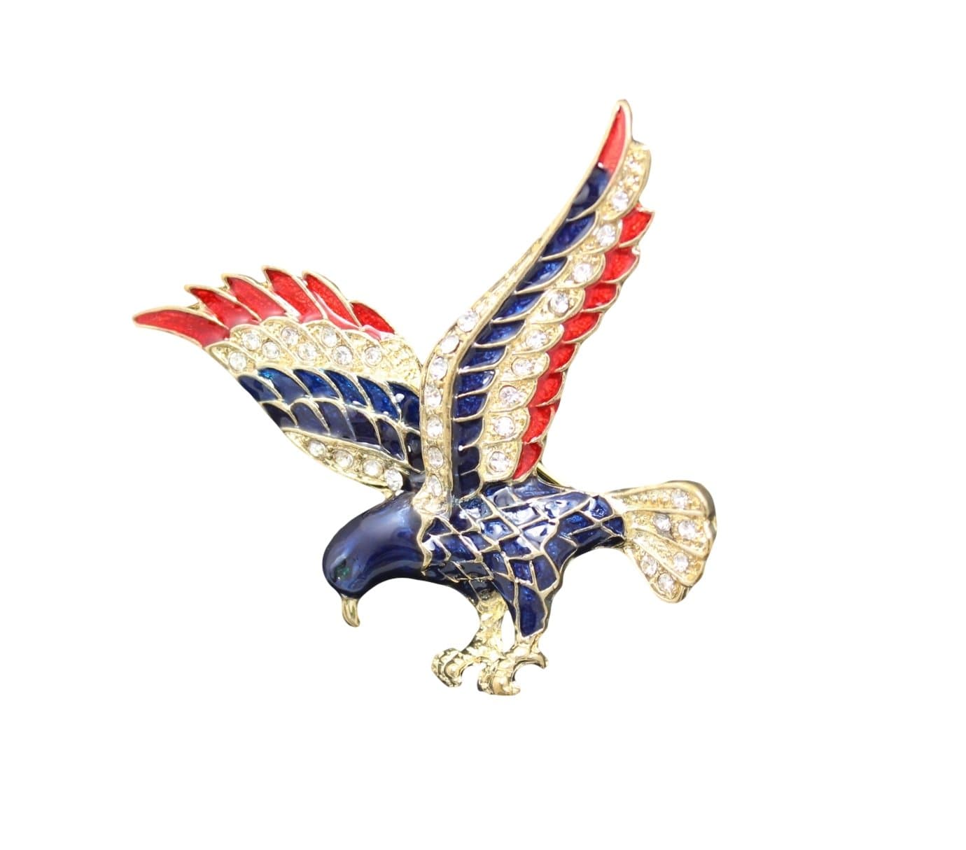 American USA Eagle Pin Brooch Gold Plated