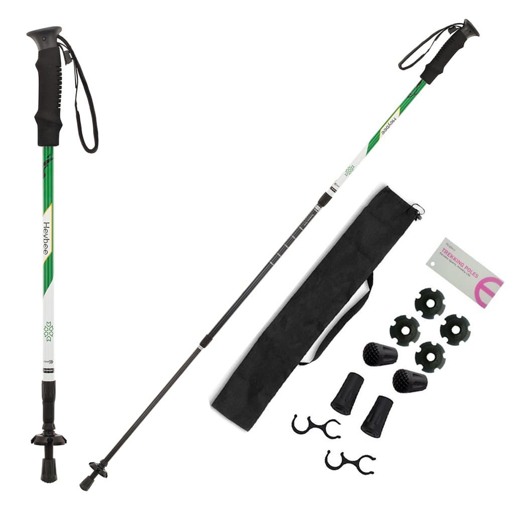 Trekking/Hiking/Walking Poles,1 Pair (2 Pack) Ultralight Ultrastrong 7075 Aerospace Aluminum Thick-Walled Pipe EVA Handle Telescoping Climbing Alpenstocks (ONE Year Warranty)