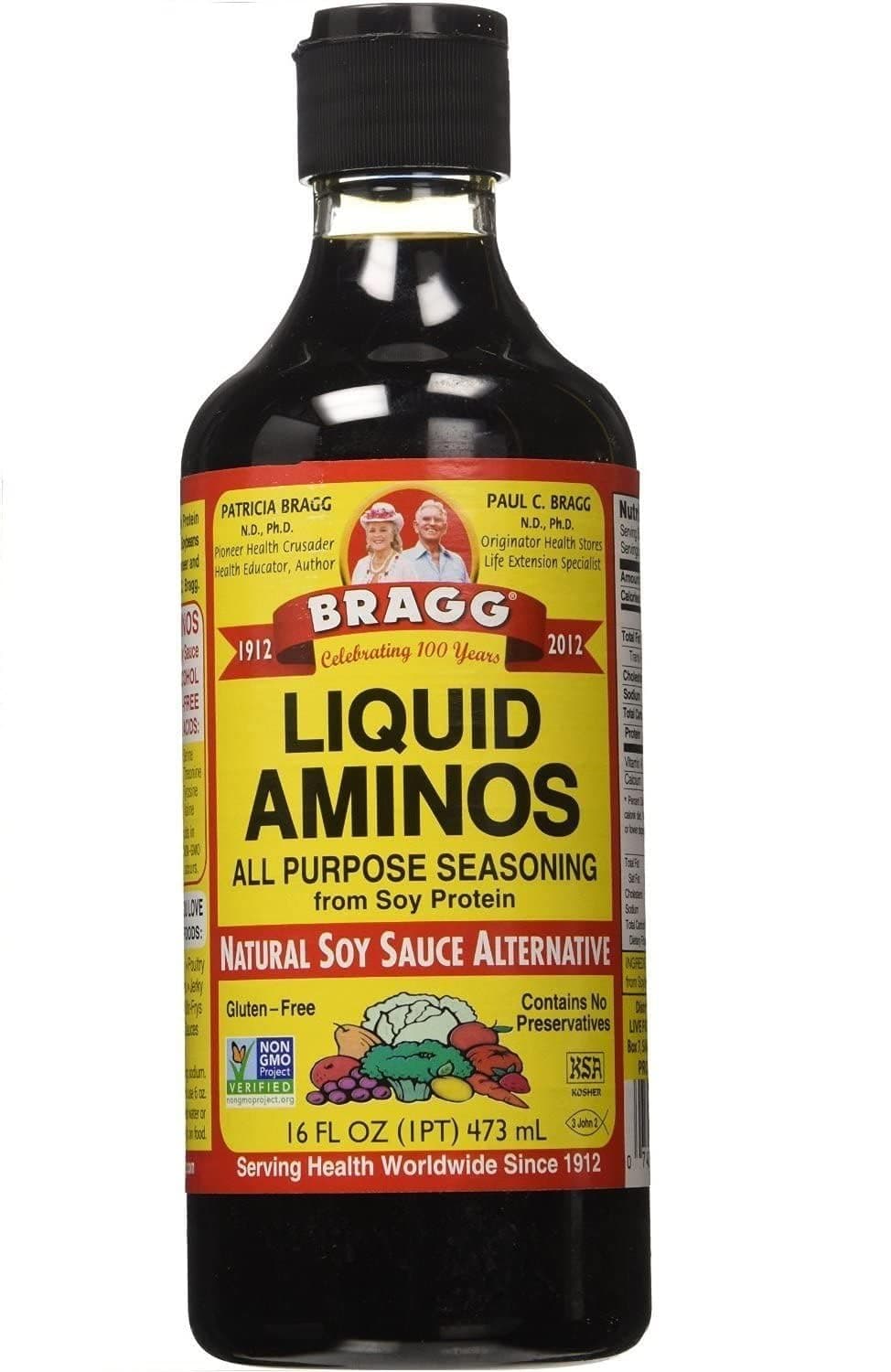 Azeko Brag Natural Liquid Aminos, All Purpose Seasoning,16 oz