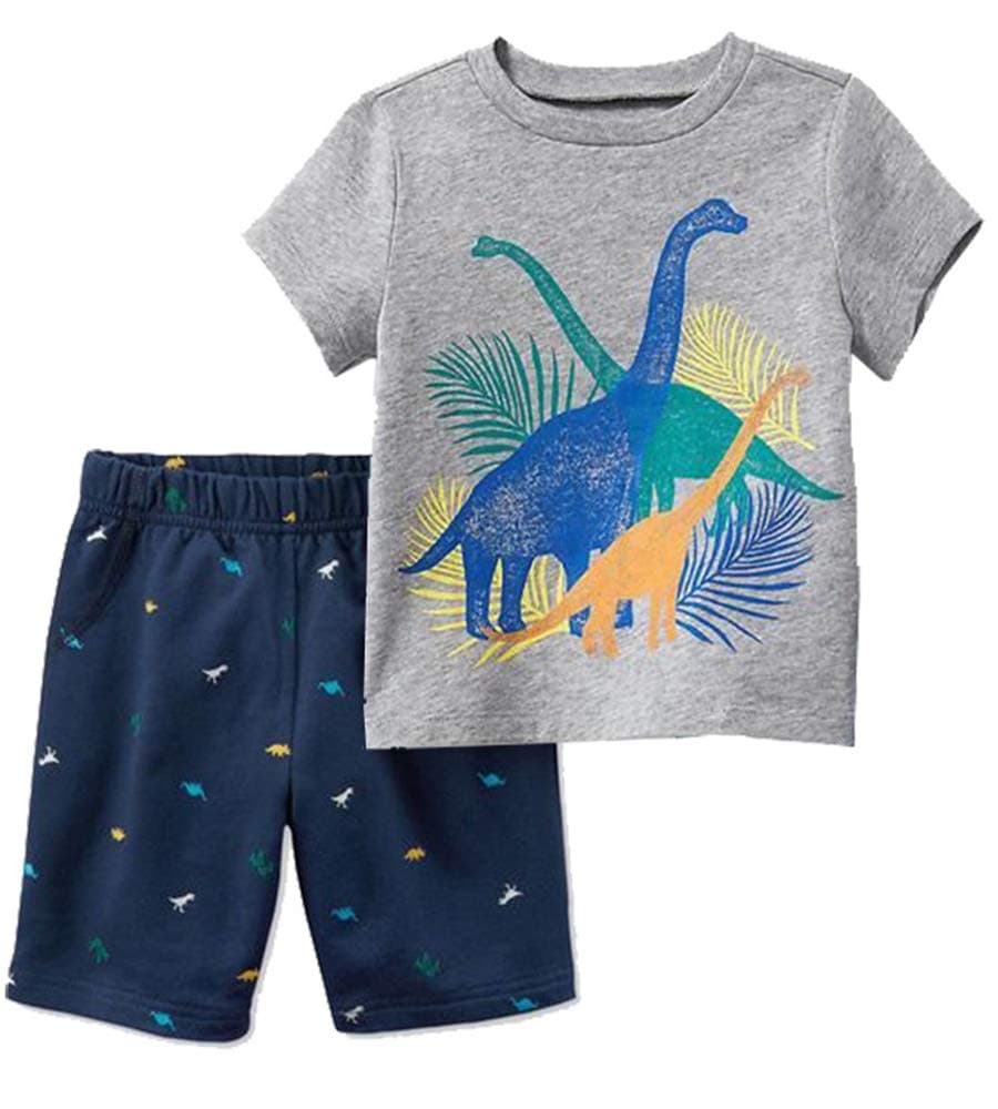 Toddler Boys Cotton Clothing Sets Short Sleeve Tee and Shorts