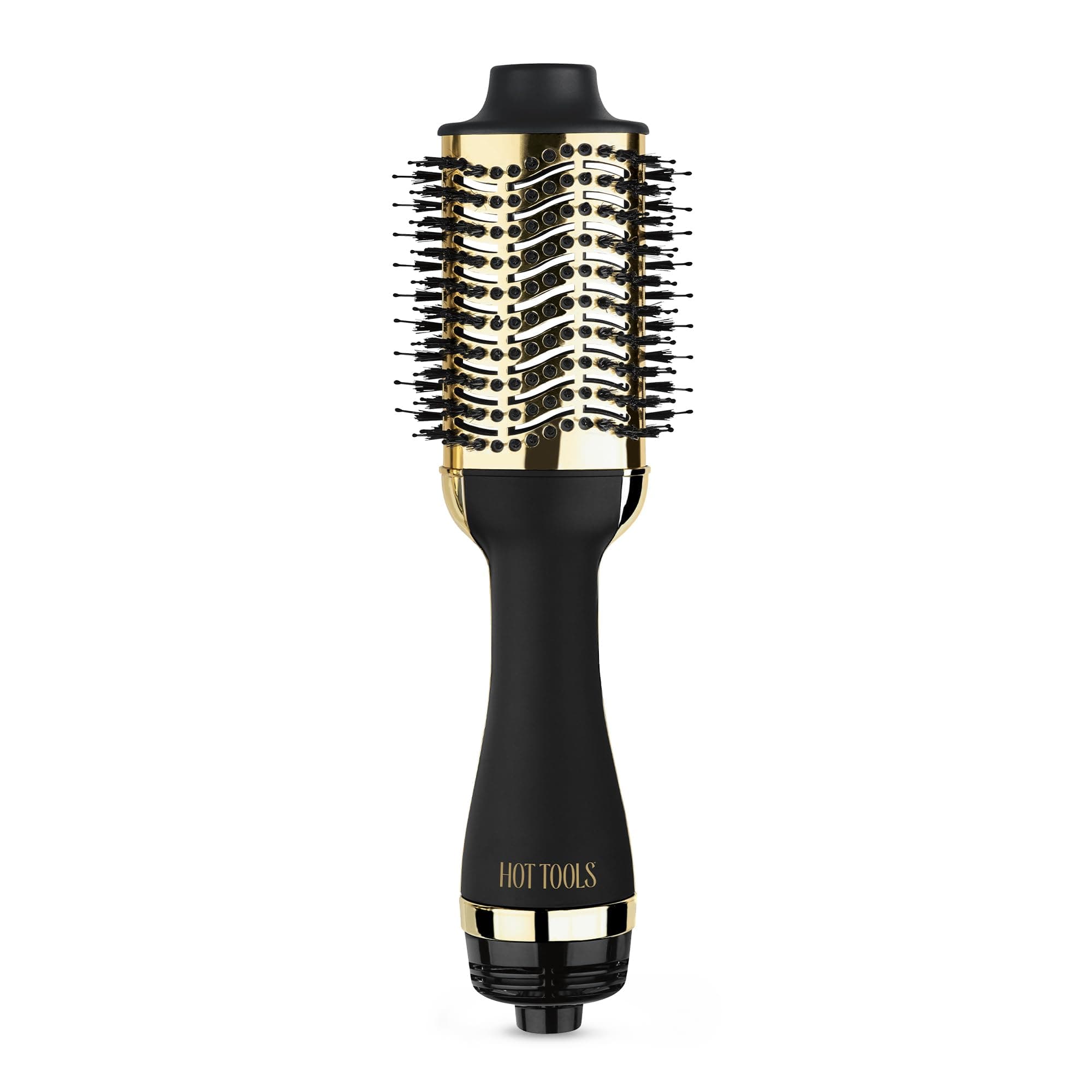 24K Gold Blow Dryer Brush, Round Brush Blow Dryer for Salon-Worthy Blowouts in One Step, Fast Styling & Long-Lasting Results