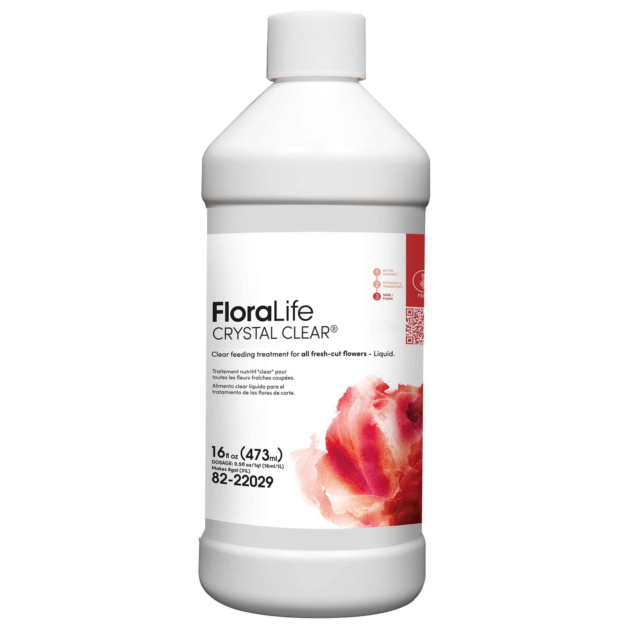 FloraLife Crystal Clear Liquid Flower Food Liquid 500 ml/1 pt