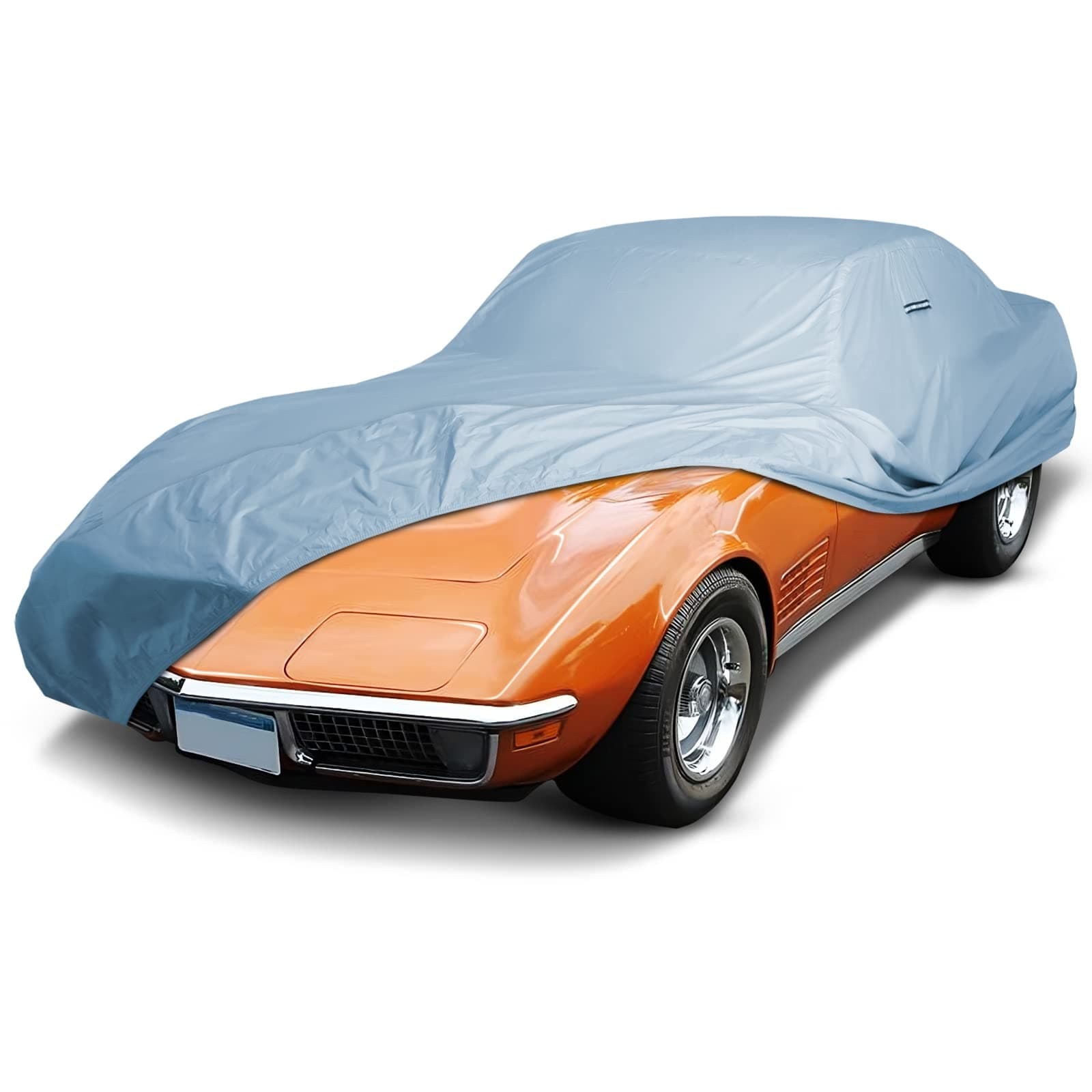 Premium Car Cover for 1968-1982 Chevy Corvette C3 Heavy Duty Waterproof All Weather Automobiles Custom Fit Indoor Outdoor UV Snow Protection Covers with Straps and Bag