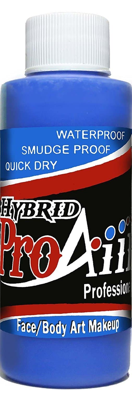ProAiir Waterproof Hybrid Face and Body Art Paint (2.1oz (60ml), Blue Screen)