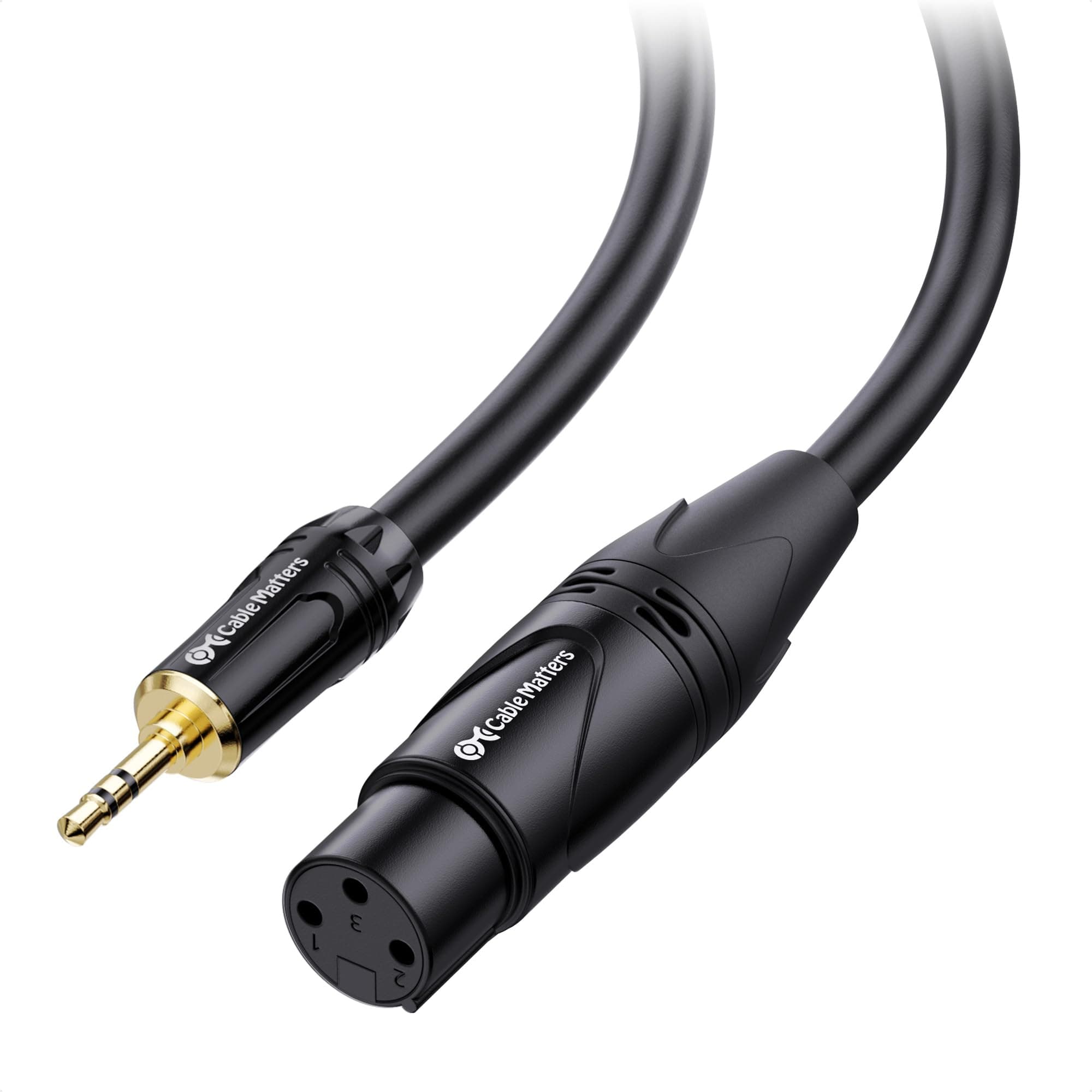 Unbalanced 3.5mm to XLR Cable - 6ft, Male to Female, 1/8 Inch to XLR Cable