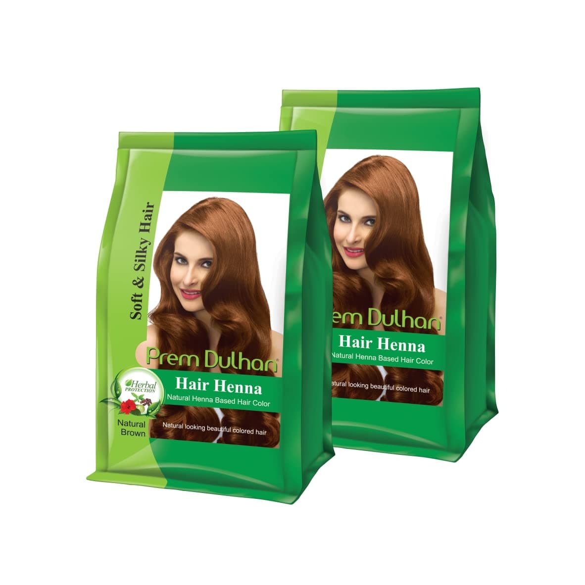 Hair Henna Natural Henna Based Hair Color |Natural Brown| -125 GRM (Pack of 2)