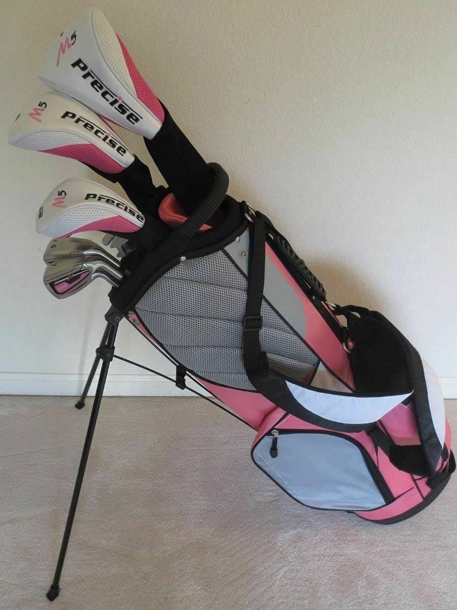 Womens Complete Golf Set - for Petite Ladies 5'0"-5'5" Tall Driver, Wood, Hybrid, Irons, Putter Bag