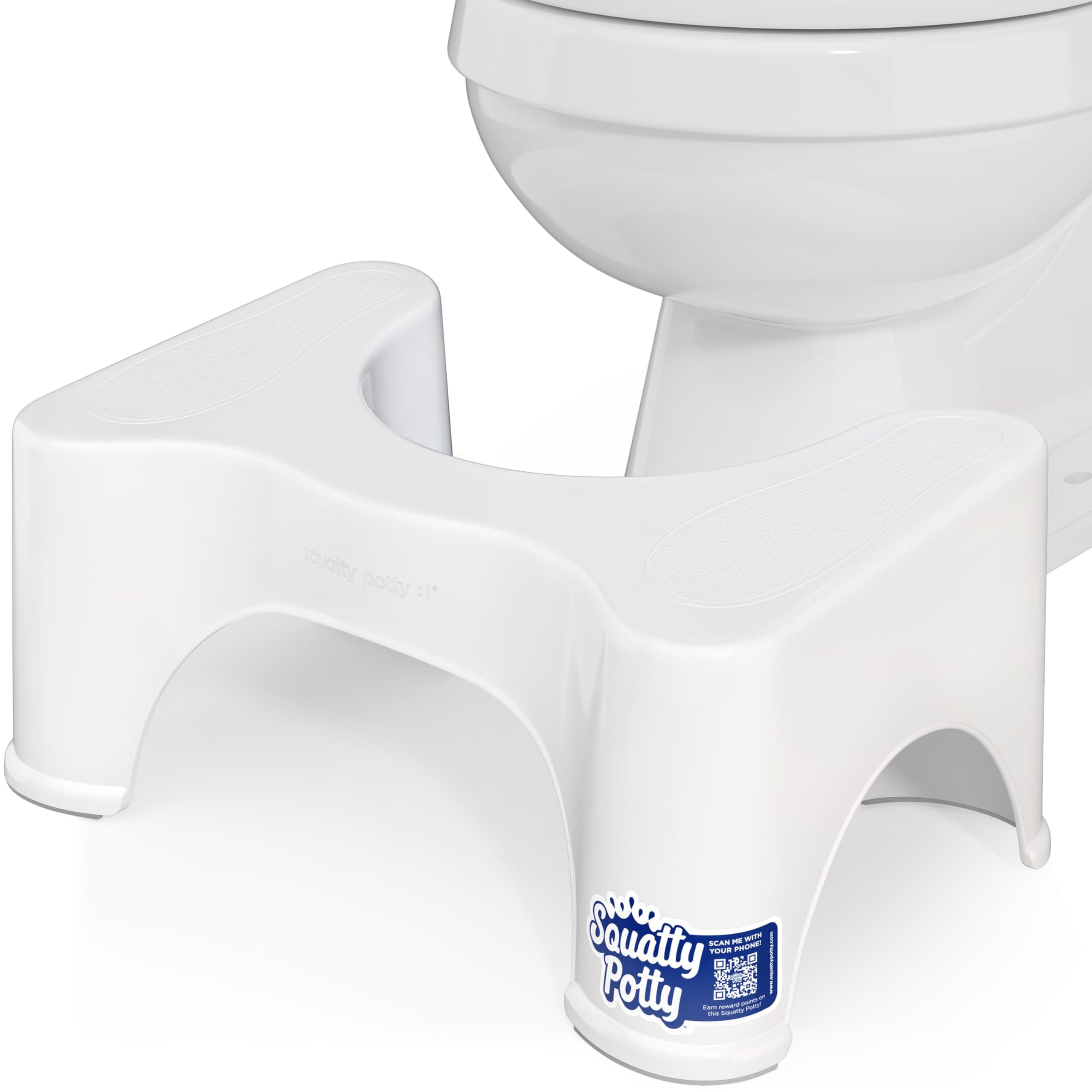 The Original Bathroom Toilet Stool Height, White, 9 Inch (Pack of 1)