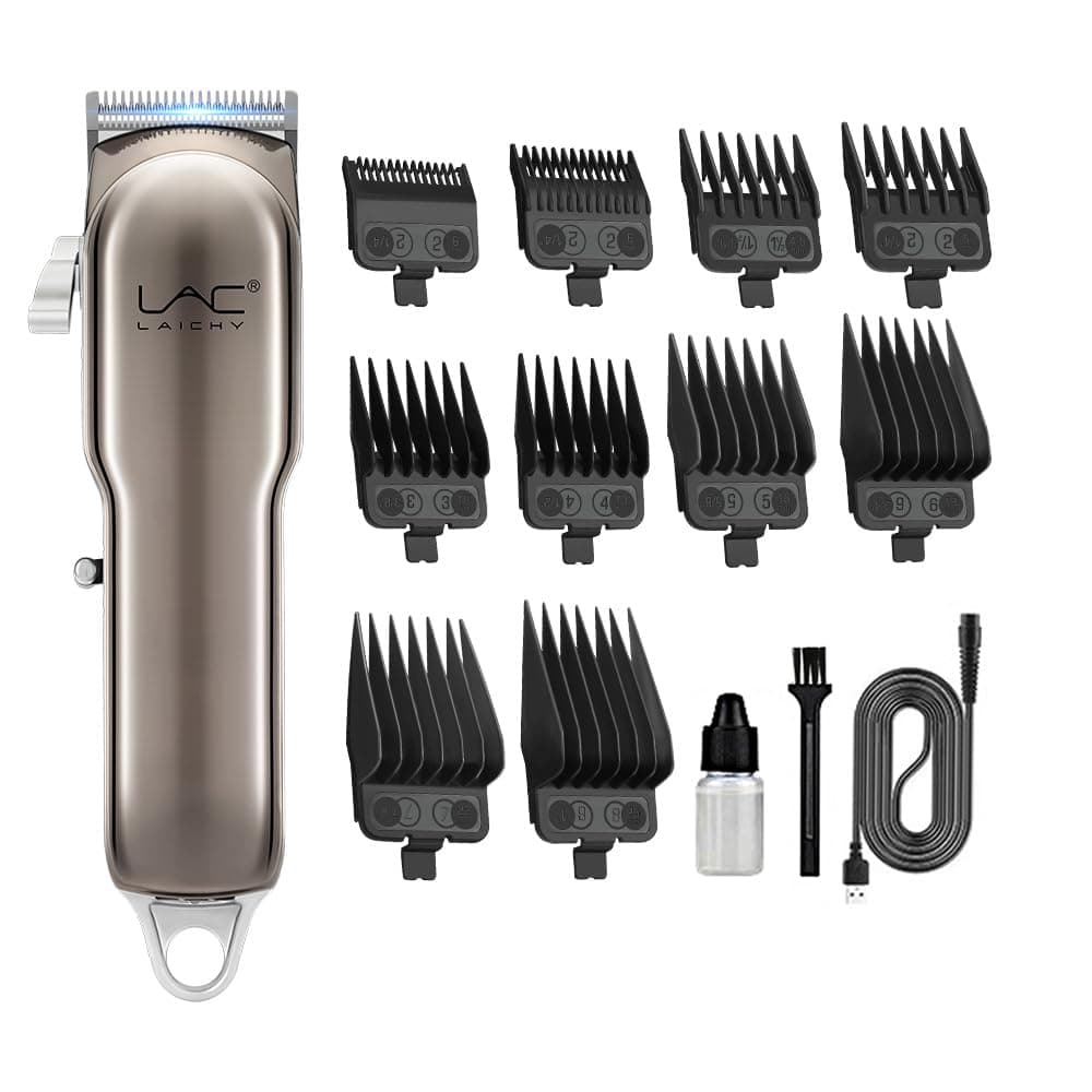 Hair Clippers for Men, Beard Trimmer, Razor Kit - Rechargeable USB Professional Cordless With LED Display for Barber