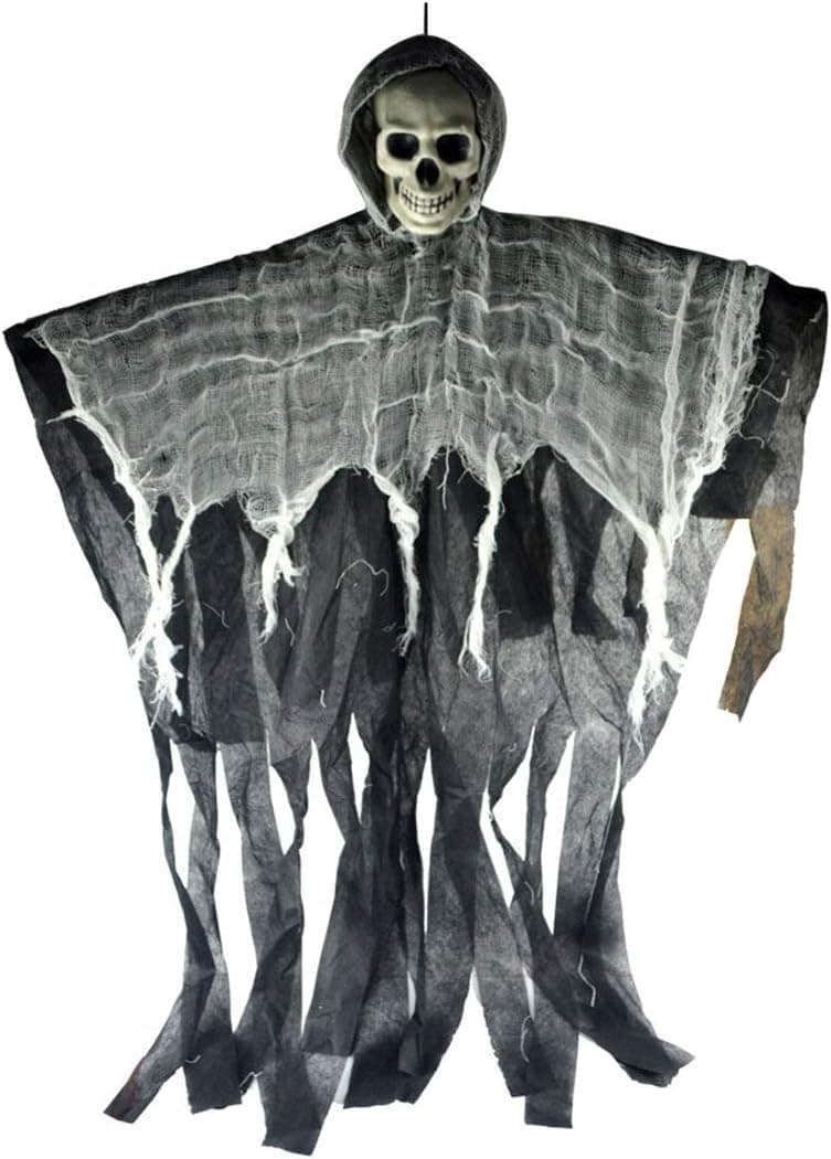 Party Propz Halloween Decorations for Home - 1Pc Halloween Hanging Ghost | Scary Flying Ghost Hanging Decoration | Skeleton Ghost Decoration for Halloween Party | Halloween Decorations Scary | Skull Decoration