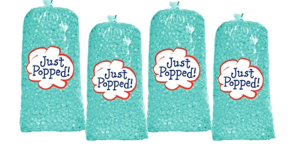 Just Popped - Gourmet Delicious Movie Theater Butter Popcorn Turquoise Colored - Independence, Weddings, Birthdays & Anniversaries 4 - Pack (72 Cups per Case)