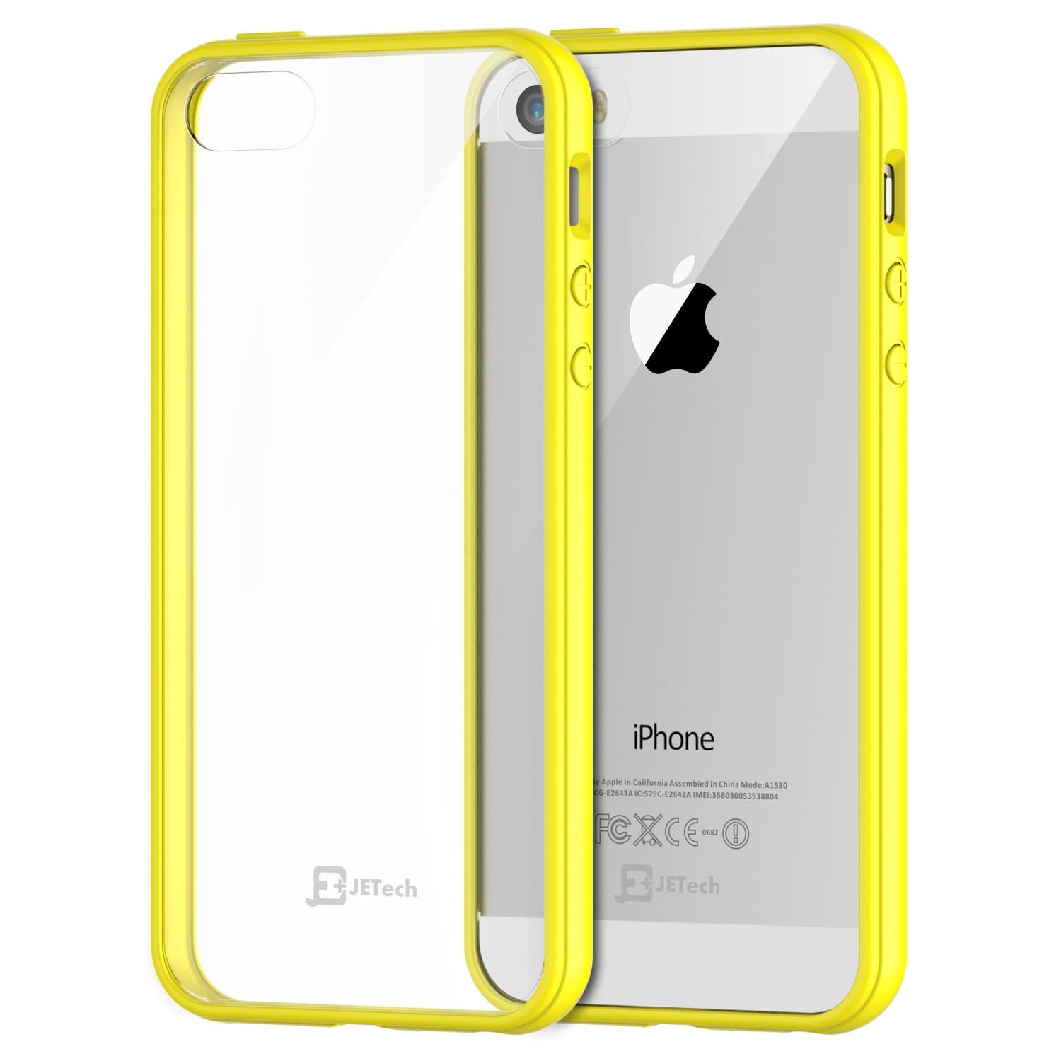 iPhone 5 Case, JETech Apple iPhone 5/5S Case Bumper Shock-Absorption Bumper and Anti-Scratch Clear Back for iPhone 5/5S (Yellow)