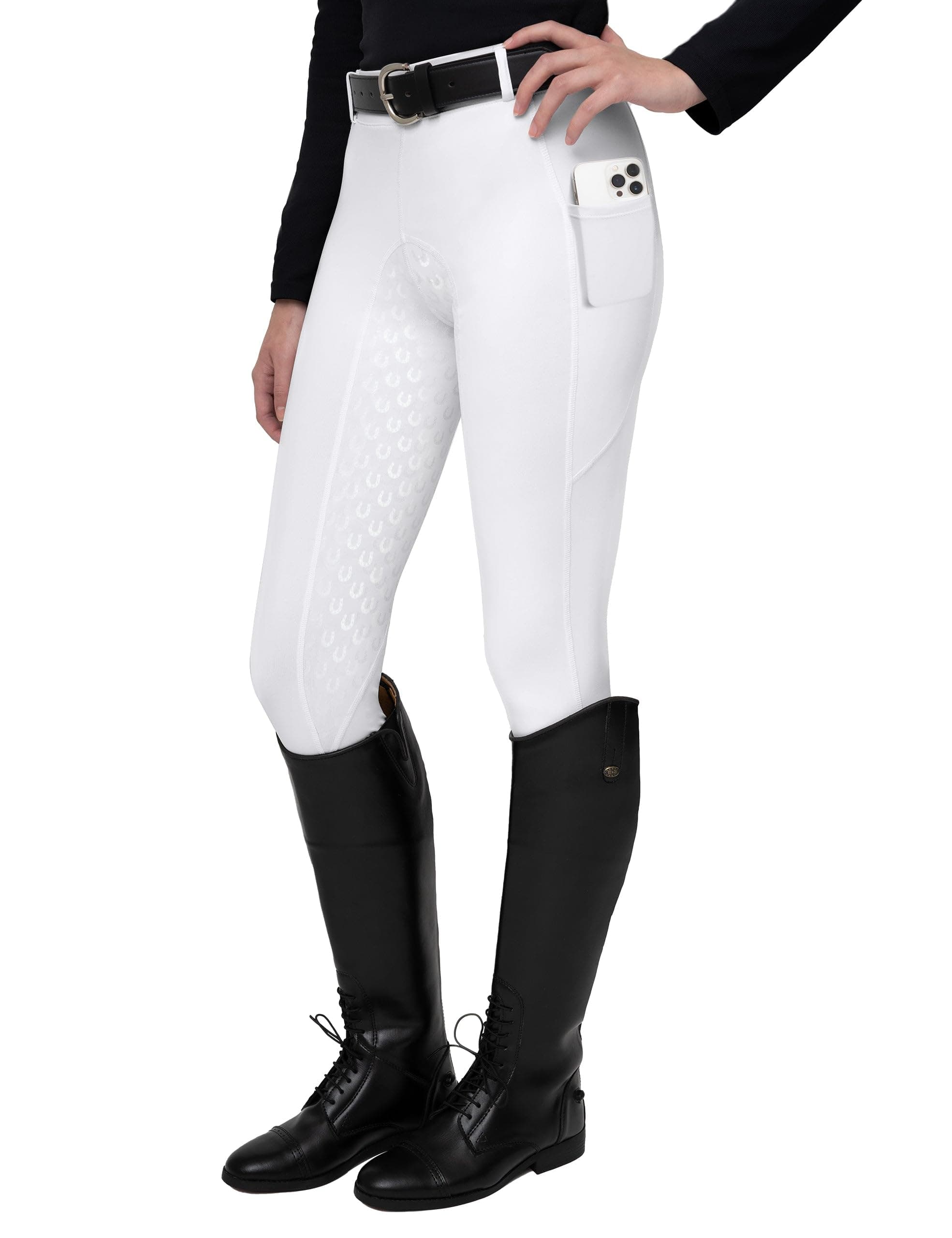 FitsT4 Sports Women's Full Seat Riding Tights Active Silicon Grip Horse Riding Tights Equestrian Breeches