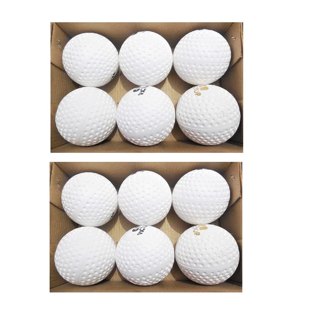Forever Online Shopping Hard PVC Plastic Hockey Balls (Pack of 12) (White) Standard Size