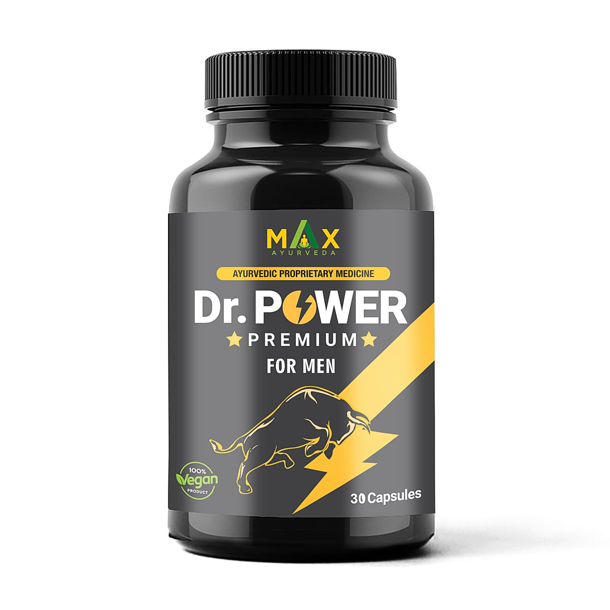Max Ayurveda Dr Power Premium Capsules For Men - (30 Capsules) Stamina, Strength and Vitality Booster