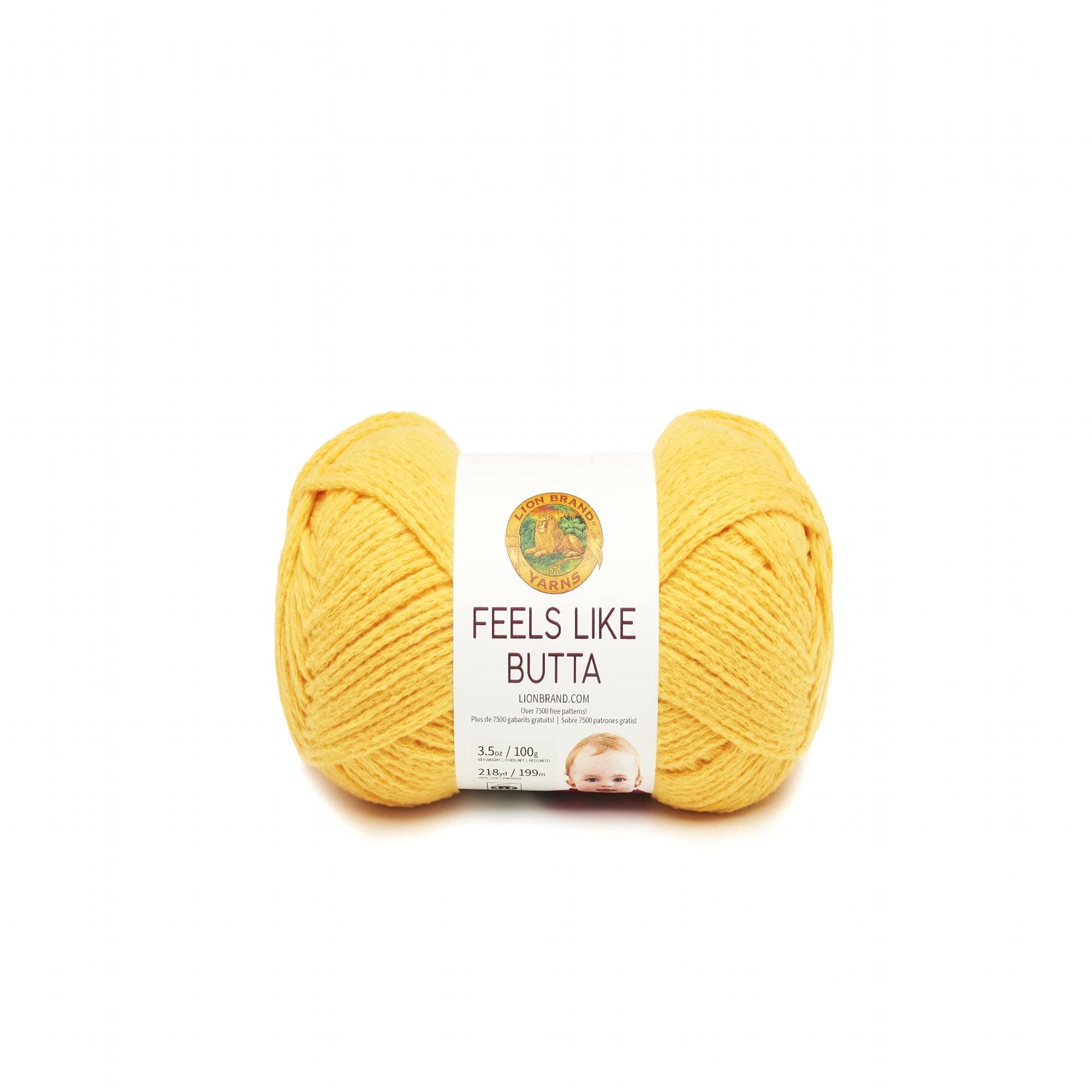 Feels Like Butta, Soft, Worsted Weight Yarn for Knitting, Crochet, and Crafts, Yellow, 1 Pack