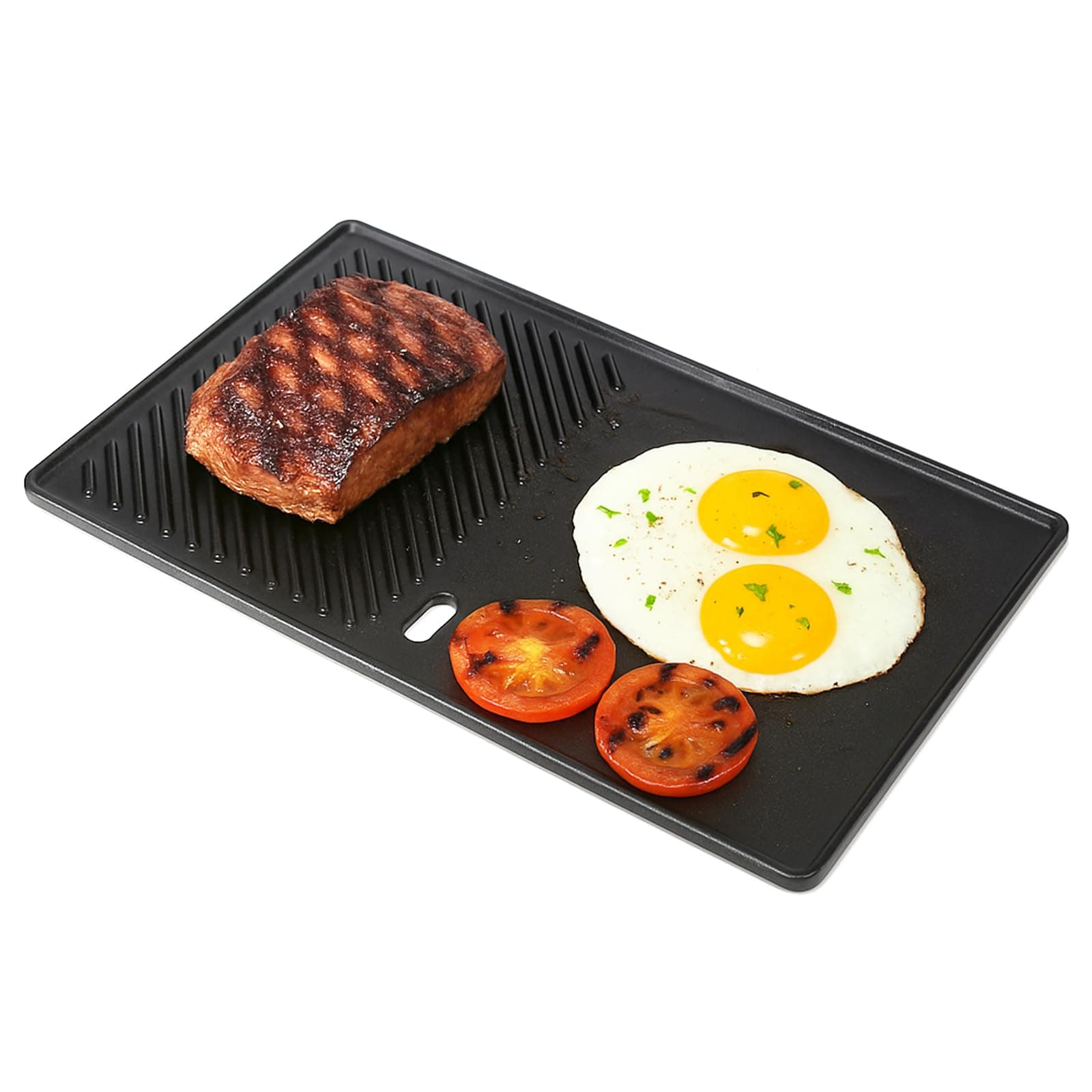 GFTIME 13191 Grill Griddle Plancha for Landmann EMAILLEE Triton 2 Bruleurs, BBQ Gas Grill Cast Iron Heat Plancha Plate Egg Chicken Frying Cooking Plate