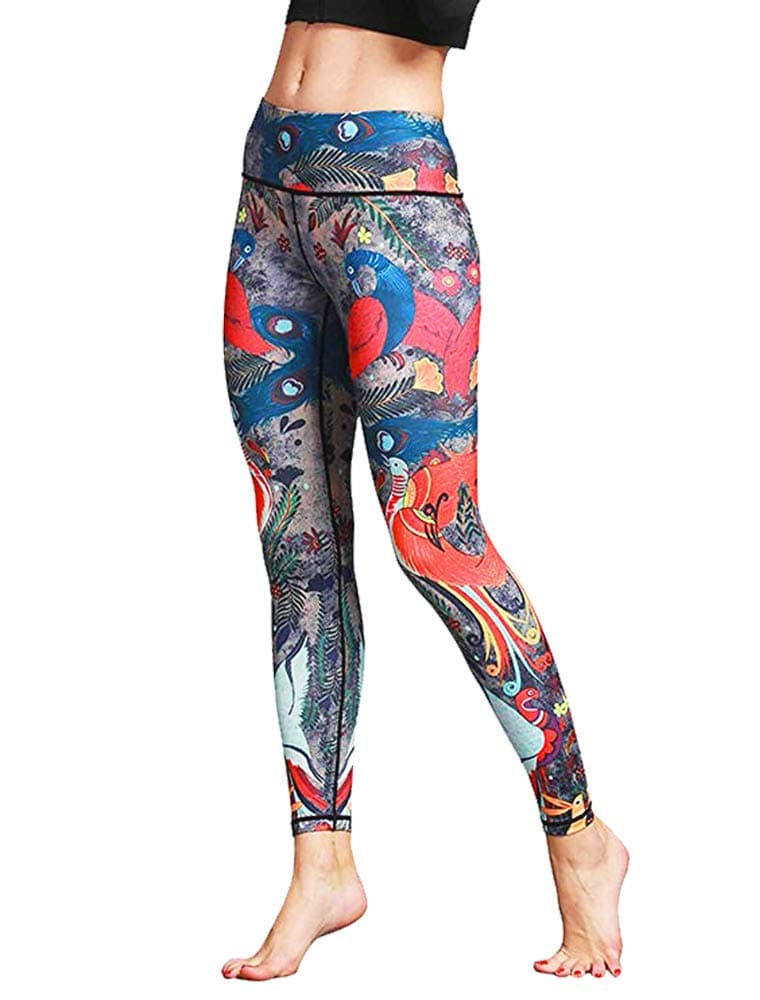 Alsol Lamesa Womens Workout Leggings Printed Yoga Leggings for Women High Waisted Workout Leggings for Sport Gym