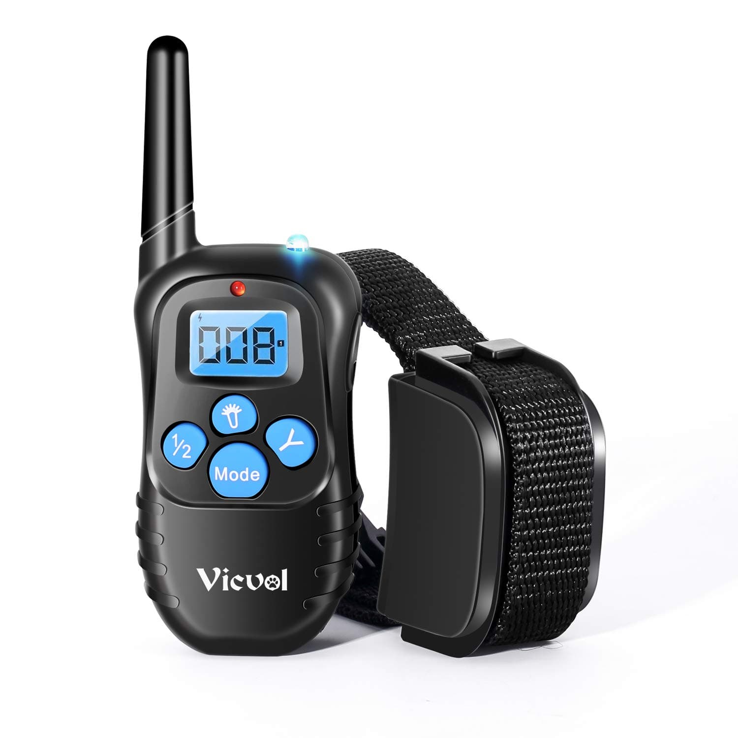 Dog Training Collar Rechargeable Rainproof 330 yd Remote Dog Training Shock Collar -Vibration, Shock and Tone with Backlight LCD,Vibra Shock Electronic Collar