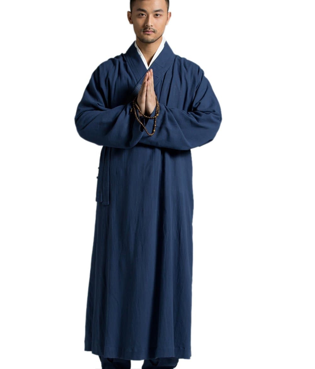 ZanYingMen's Long Gown Traditional Buddhist Meditation Monk Robe