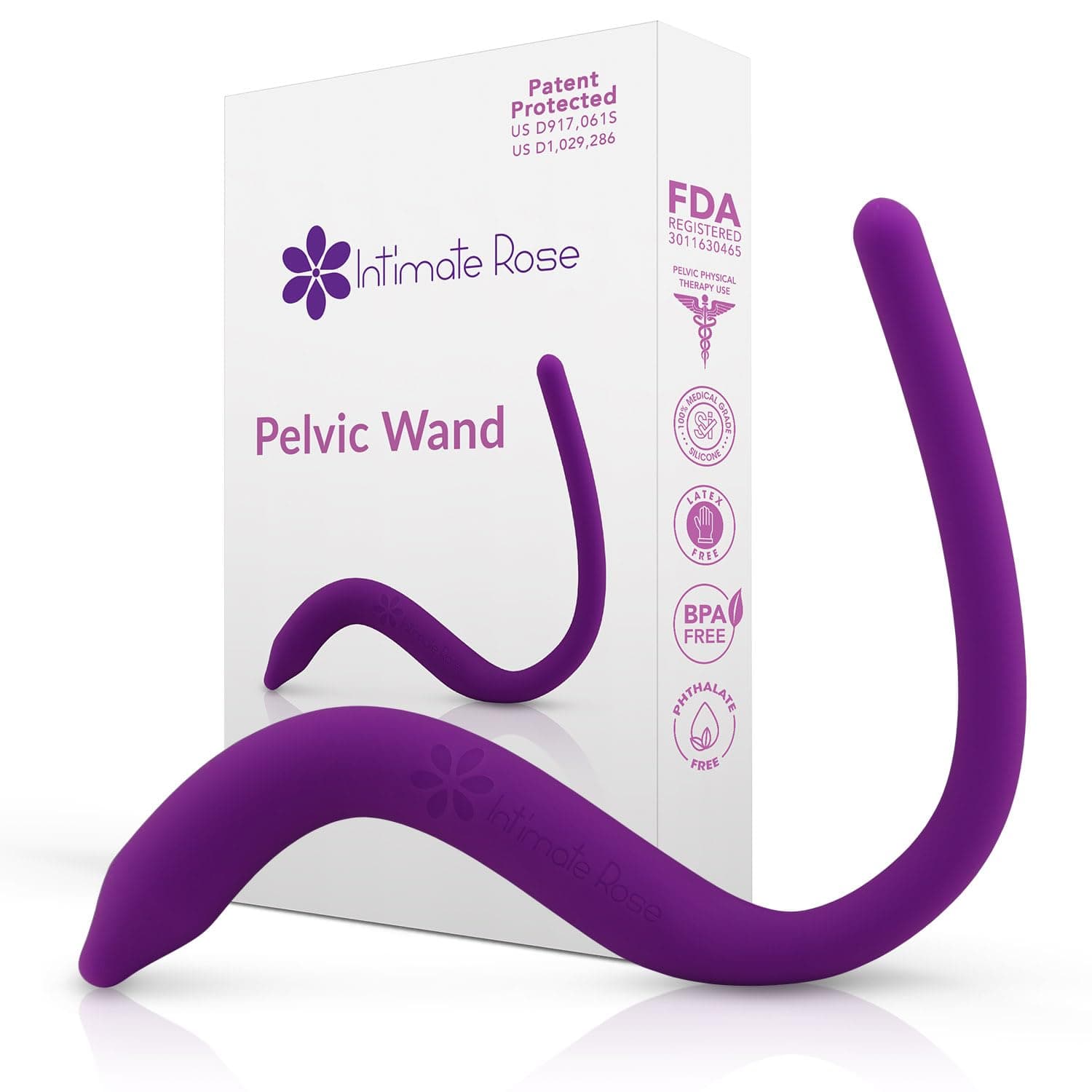 Intimate Rose Pelvic Wand Trigger Point & Tender Point Release for Pelvic Floor Muscles - Men & Women - Pelvic Physical Therapy Use