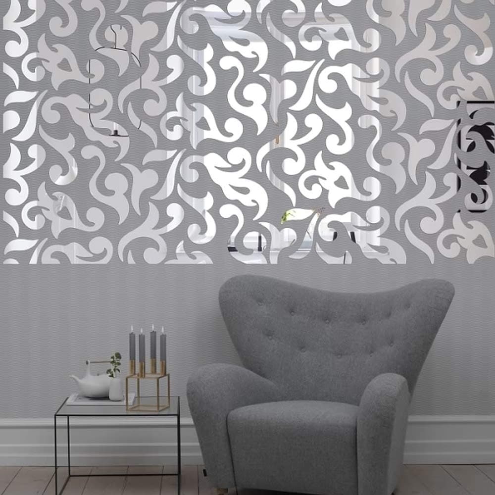 Creative European Style Acrylic Waist Line Ceiling Stickers Vintage Mirror Wall Stickers Home Decor For House Bedroom living room R236