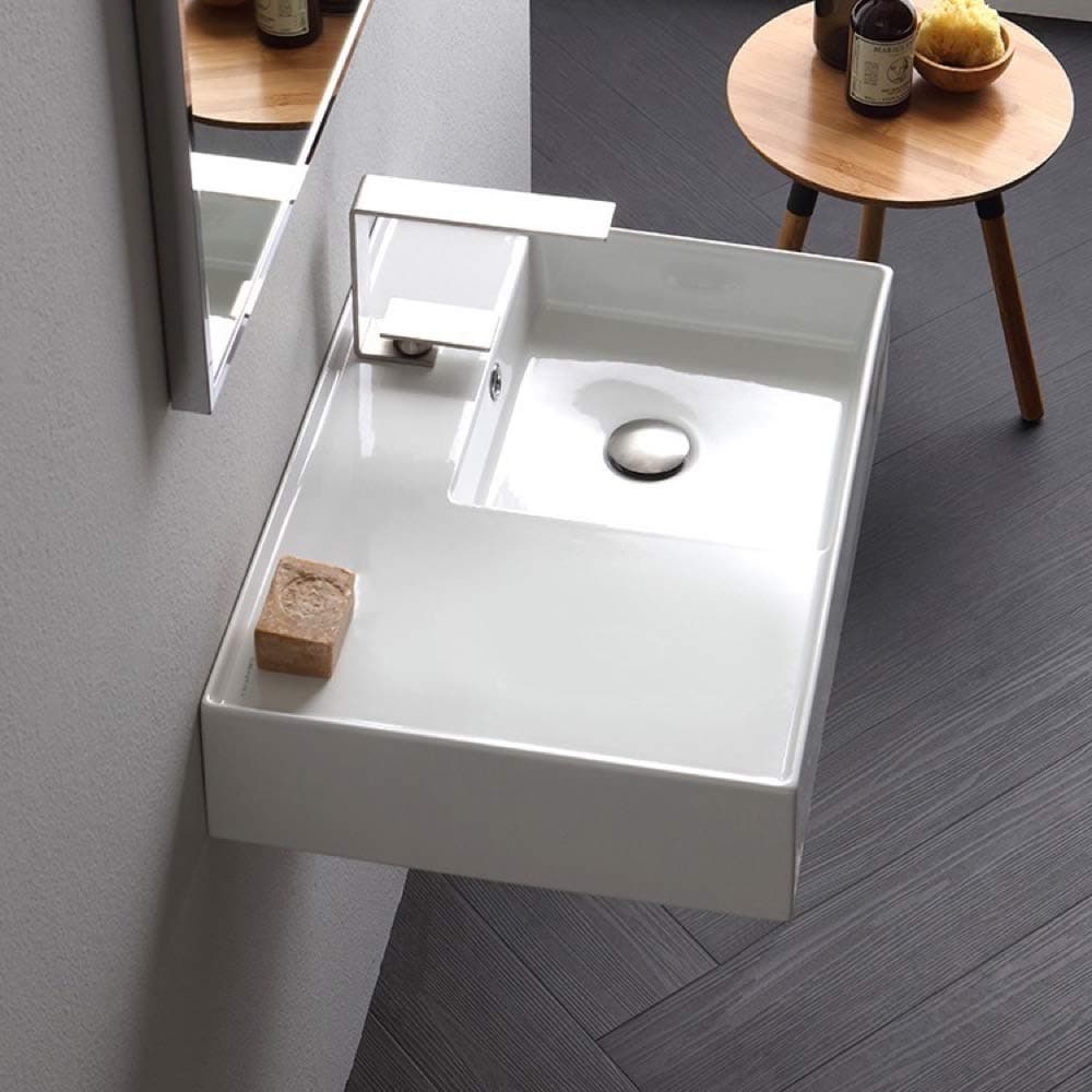 Scarabeo 5117-One Hole Bathroom Sink, One Size, White