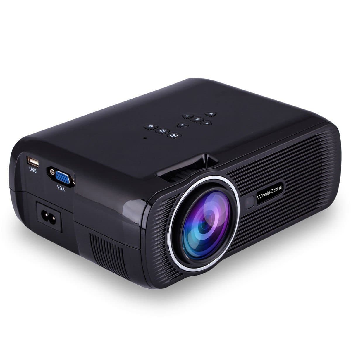 Mileagea Mini LED Projector 800×480Pixels Full HD Home Theater with USB HDMI VGA AV TV Enjoy Vedio Movie Multimedia