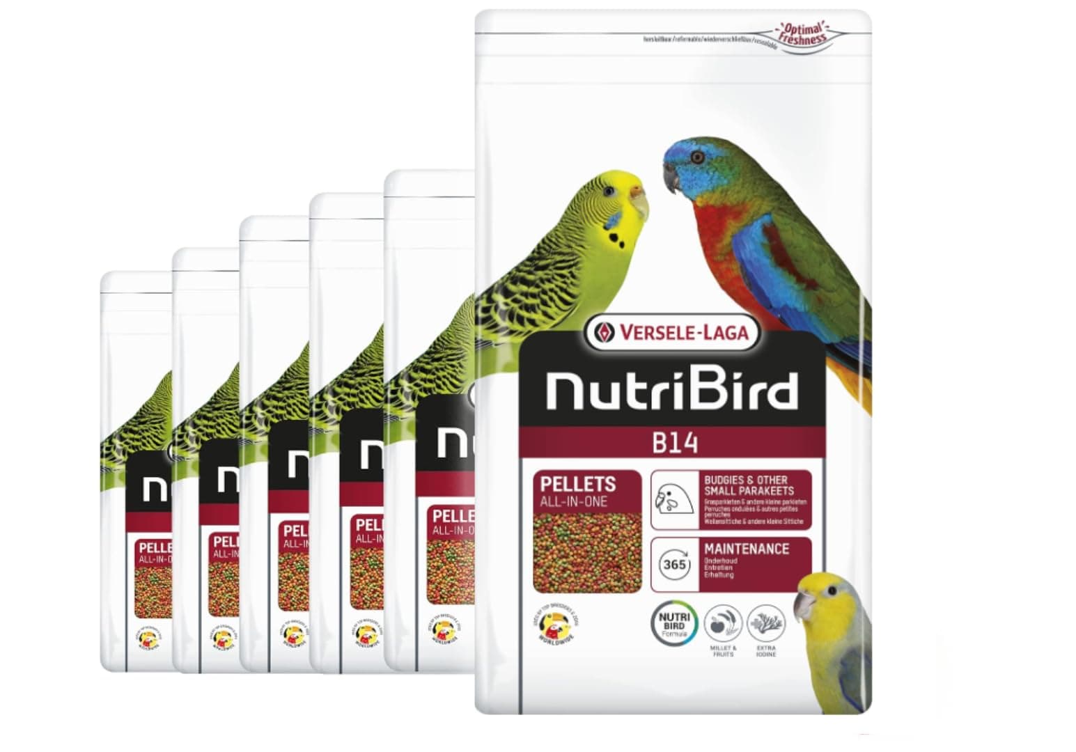 Versele-LagaNutriBird B14 - Extruded Granules - Maintenance feed for Corrugated Parakeet and Other Small Parakeet - 6x800g