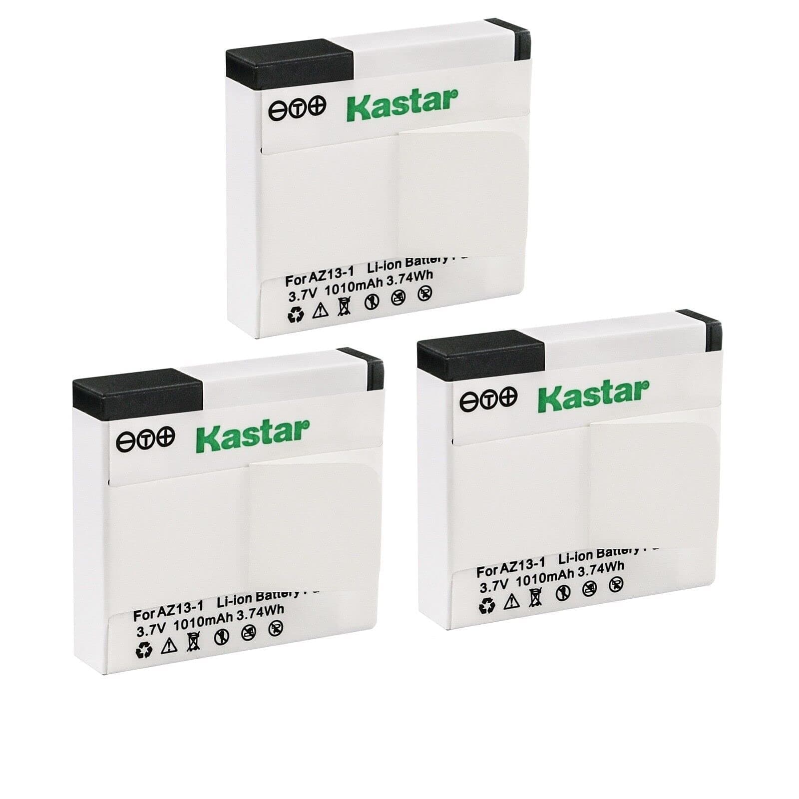 3-Pack Battery Replacement for Xiaomi YI AZ13-1, AZ13-2 Battery, Xiaomi Yi Action Camera, Xiaomi Yi 1 Action Camera, Xiaomi Yi Camera, Xiaoyi 1080P 16.0MP CMOS Sports Action Camera Camcorder