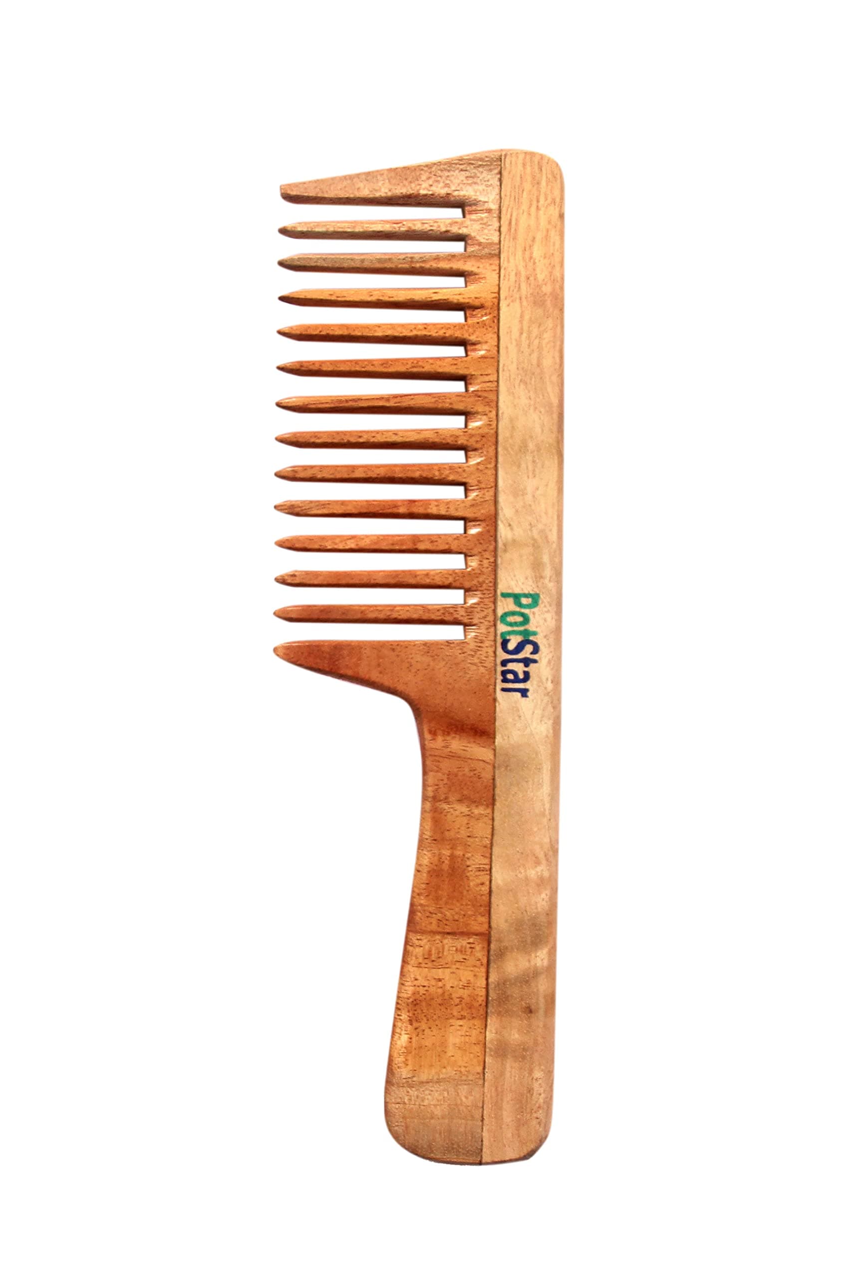 PotStar Hair Comb for All Hair Type, Handcrafted wood Comb for Detangling Hair Comb For Thick, Curly And Wavy Hair, Non-Static and Eco-friendly Made in India, N-Royal