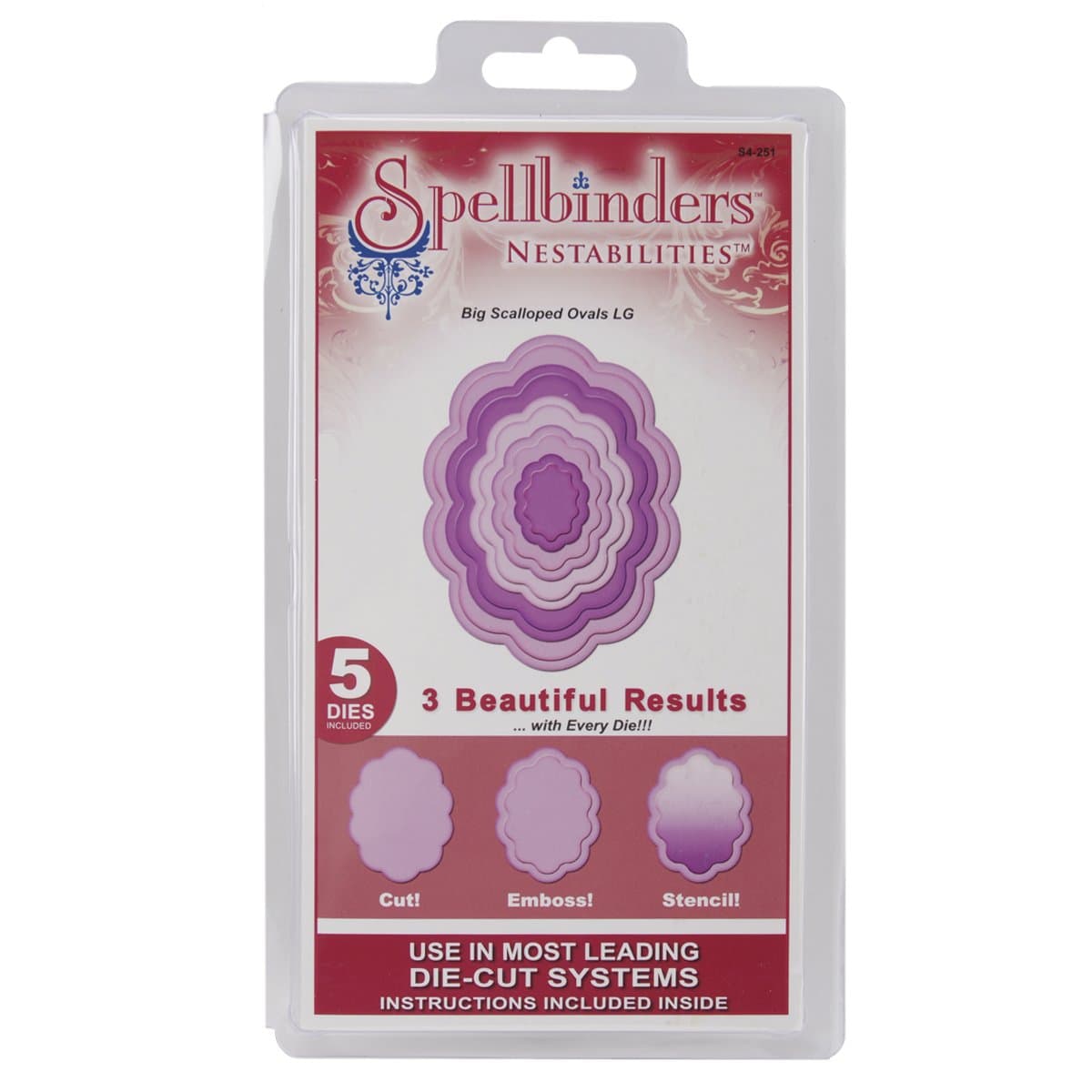 Spellbinders Nestabilities Dies, Big Scalloped Ovals Large