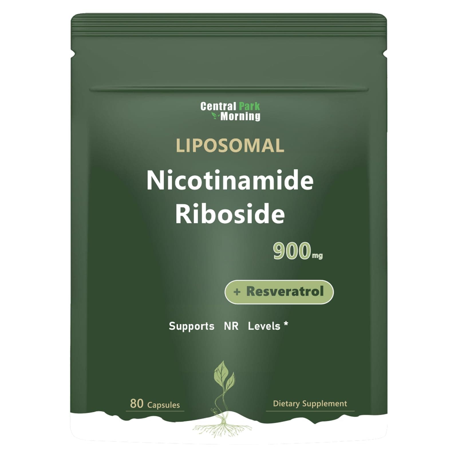 Liposomal Nicotinamide Riboside Supplement, Nicotinamide Riboside Resveratrol 900mg for Anti-Aging, Energy, 80 Capsules