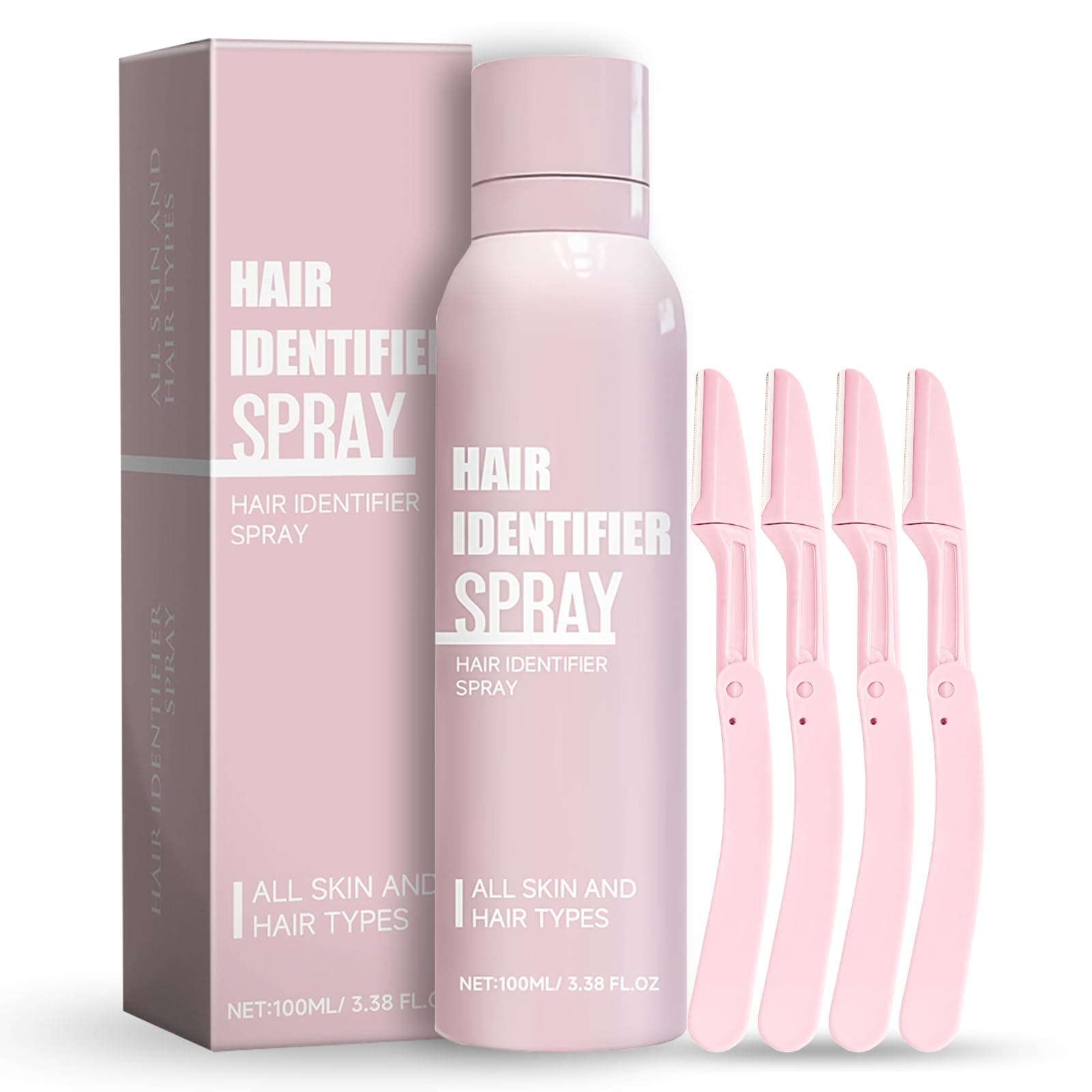Hair Identifier Spray For Face Shaving, Hair Removal Spray - Face Hair Identifier Spray, Dermaplaning Spray With Dermaplaning Blades For Face, Face Spray For Shaving, Face Hair Remover For Women & Men