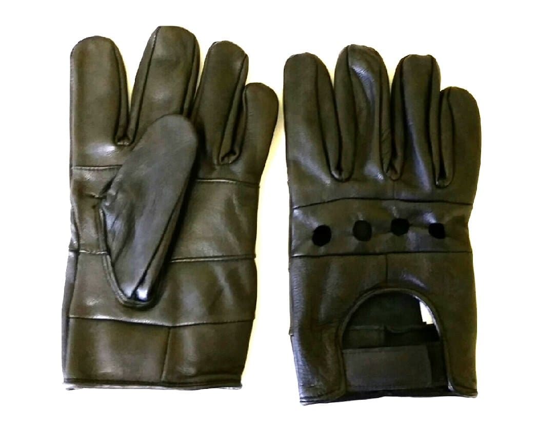 Men's Leather Motorcycle Driving Casual Dressing Gloves Pack Of 2 Rk-1098