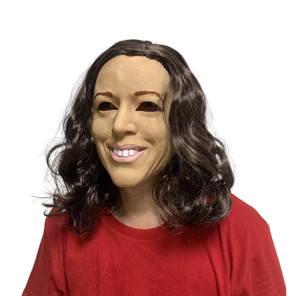 Realistic Kamala Harris Rubber Head Mask Latex Cosplay Funny Mask Halloween Props
