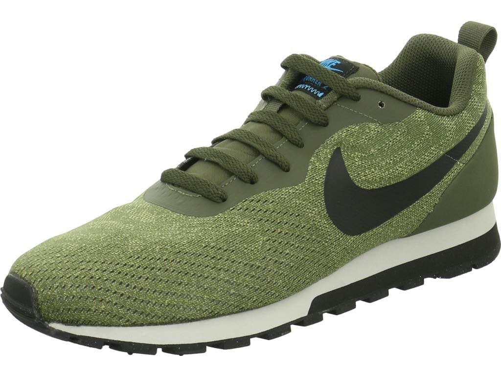 Nike Men Md Runner 2 Eng Mesh Khaki/Black-Blue Running Shoes-9 UK (44 EU) (10 US) (916774-301)