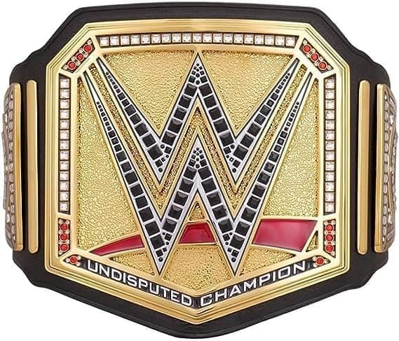 Undisputed Championship Title Belt Replica, World Heavyweight Wrestling Championship Title Belt - Adult Size - 5mm - 4.5lbs - 52 Inches Length