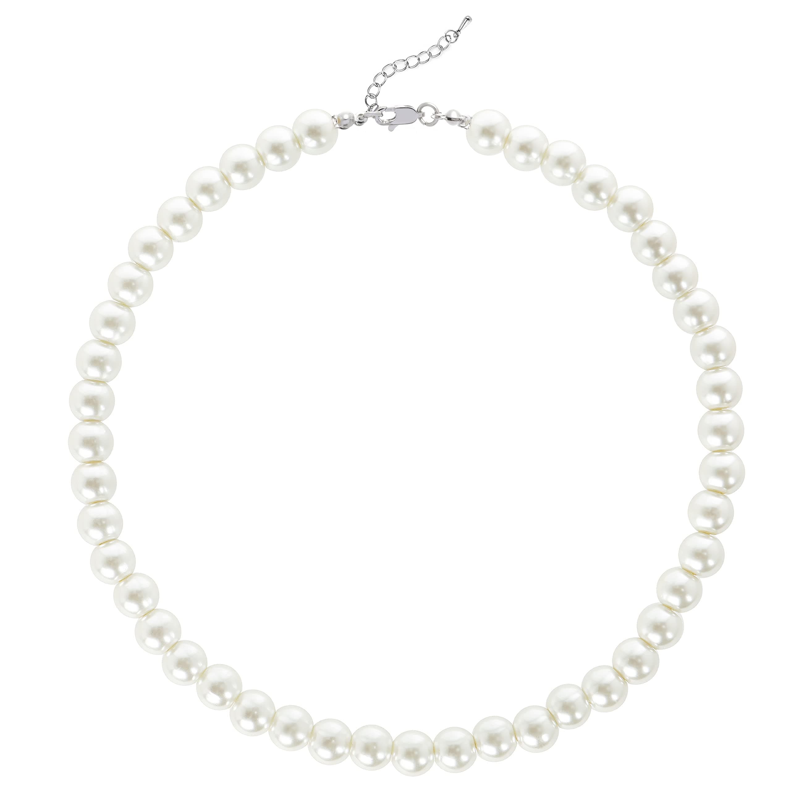 BABEYOND Round Imitation Pearl Choker Necklace Wedding Pearl Necklace for Brides