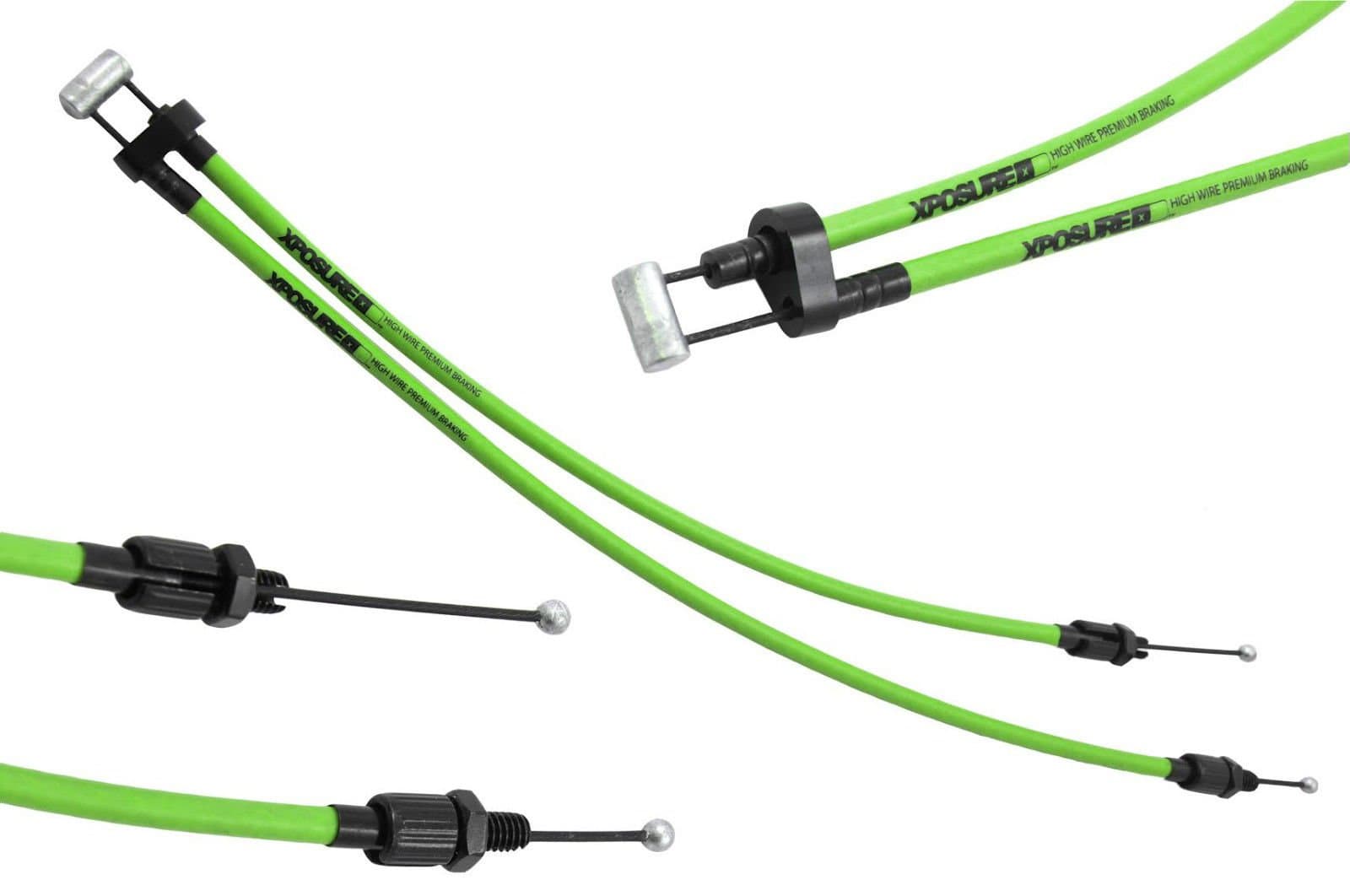 HI WIRE UPPER TWIN GIRO BMX ROTOR BRAKE CABLE FOR FREESTYLER BMX GREEN