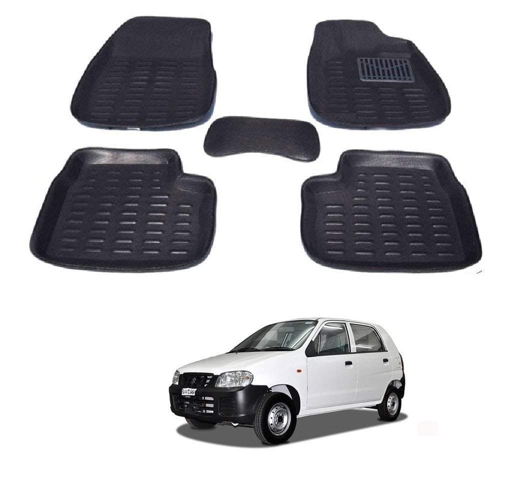 KOZDIKO TPE 3D Car Foot Mat for Maruti Suzuki Alto (Black) - Set of 5 Pcs