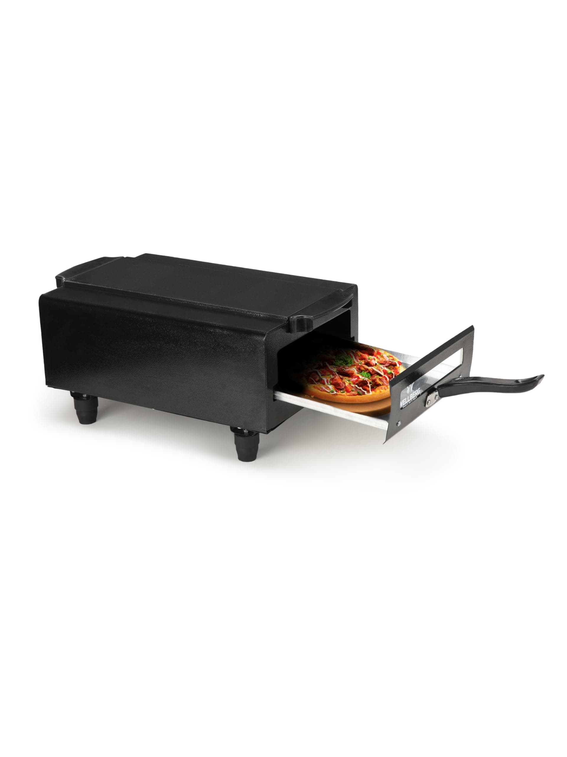 Wellberg Electric Tandoor & BBQ Grill | Ideal for Grilling, Roasting, Baking | Shockproof, Safe Heating | Lightweight, Easy Clean | Accessories Included, Black Metal