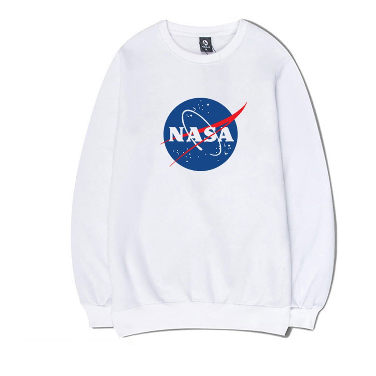 CORIRESHA Fashion NASA Logo Print Hoodie Sweatshirt with Pocket(Smaller Than Standard Size)