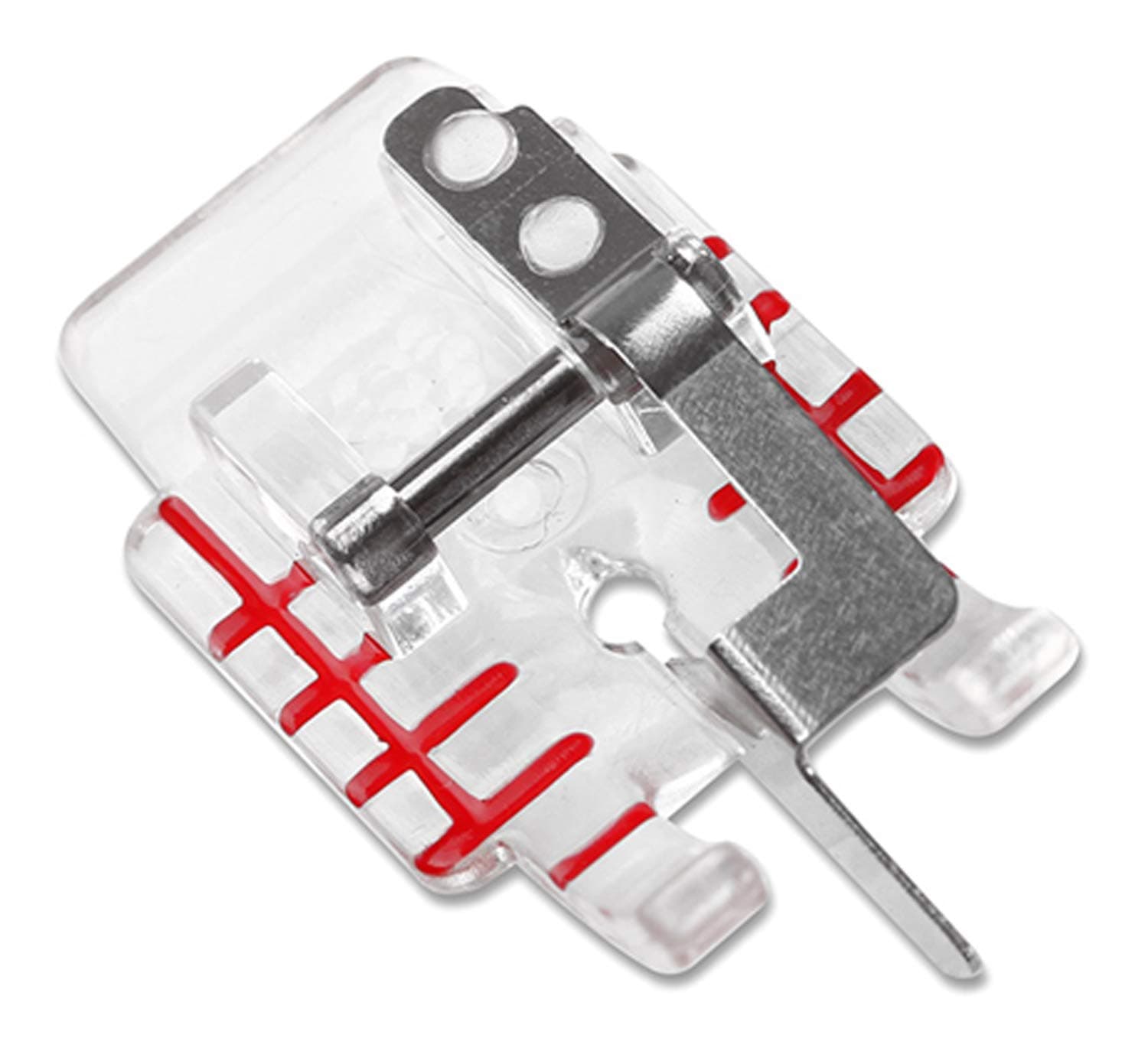 DREAMSTITCH 1/4 inch (Quarter Inch) Clear Stitch in Ditch Presser Foot Snap On Straight Stitching Fits for Brother, Singer, Babylock, Bernette, Elna, Viking Sewing Machine