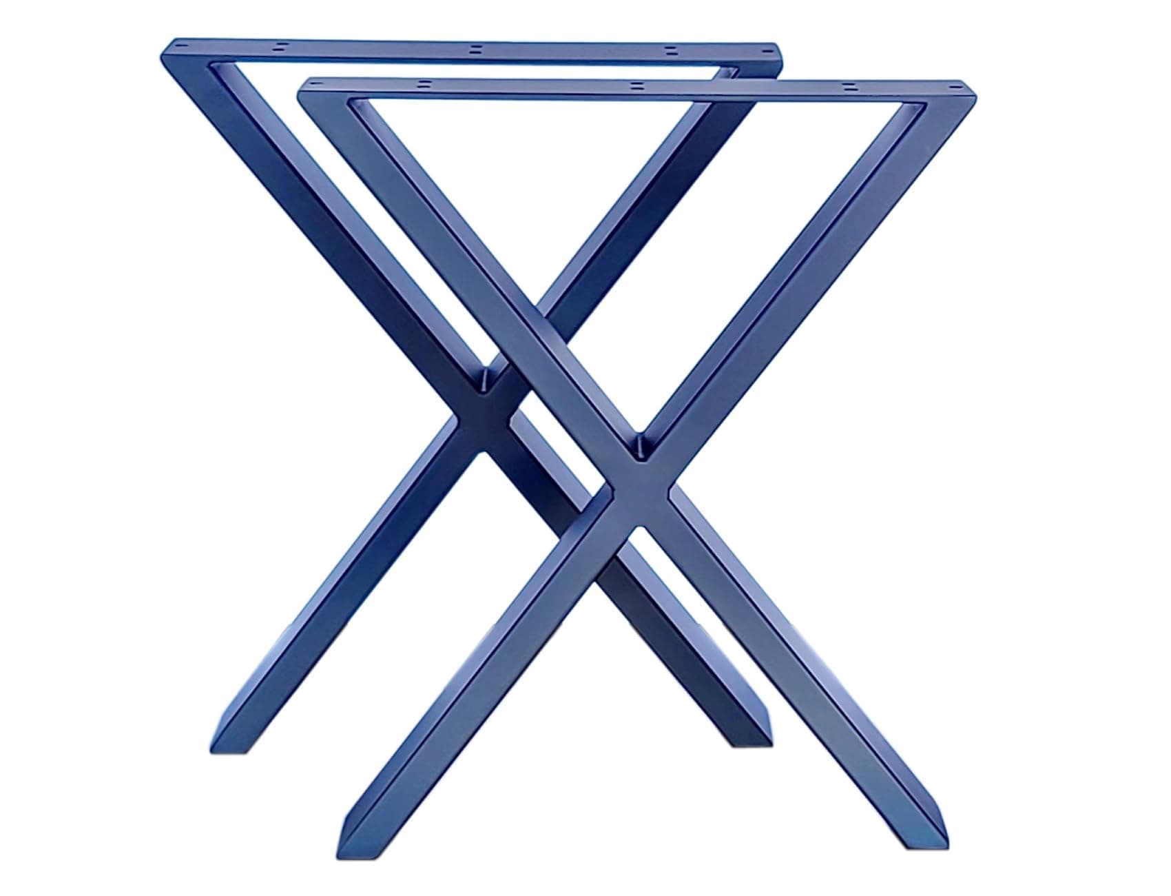 Coffee Table Legs Metal Legs X-Shape Furniture Legs 16" Black, Set of 2